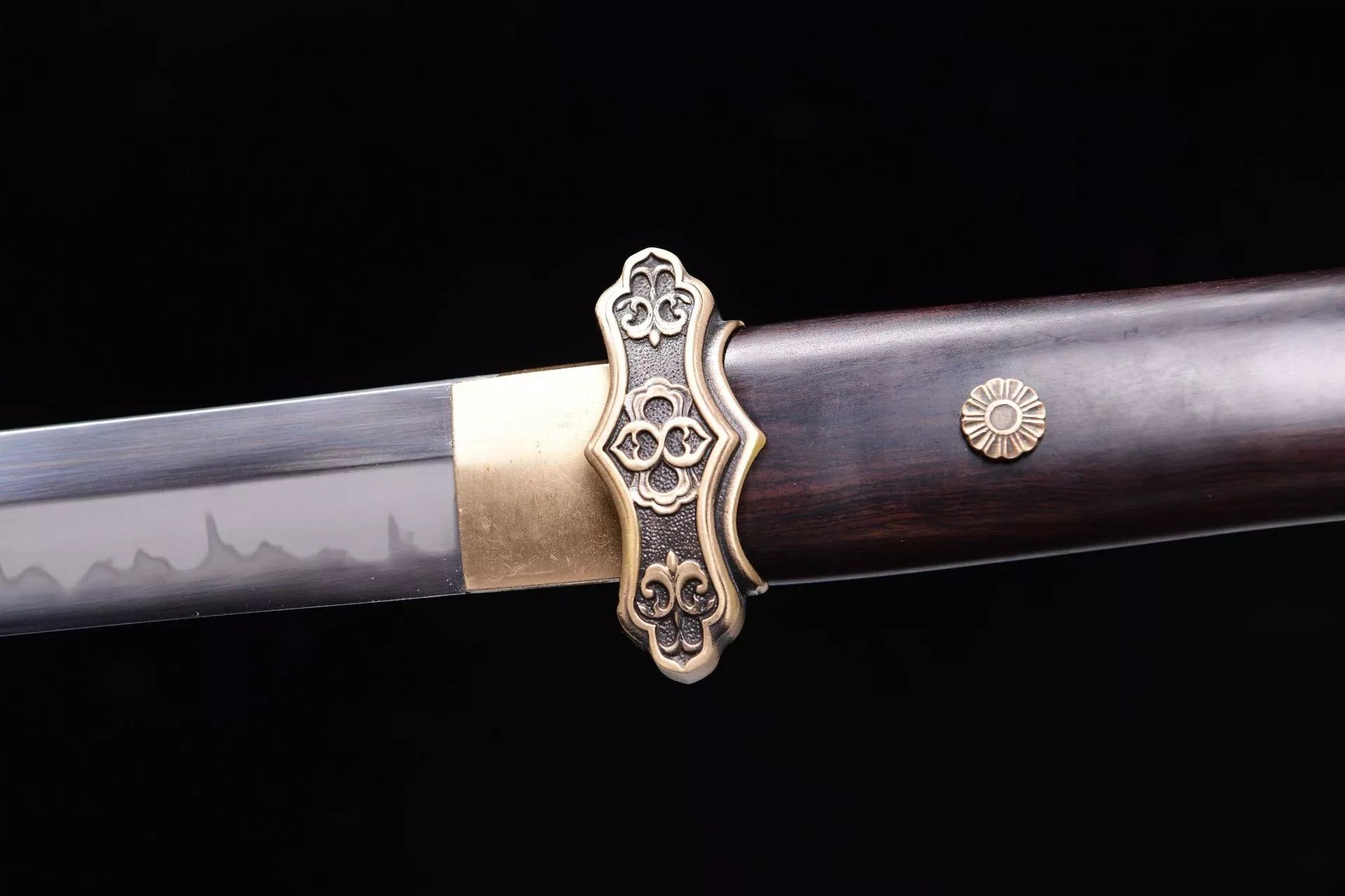 1200 New Specials 20" Ebony T10 Burnt Edge Fighting Research Vegetarian Tang Cross Sword