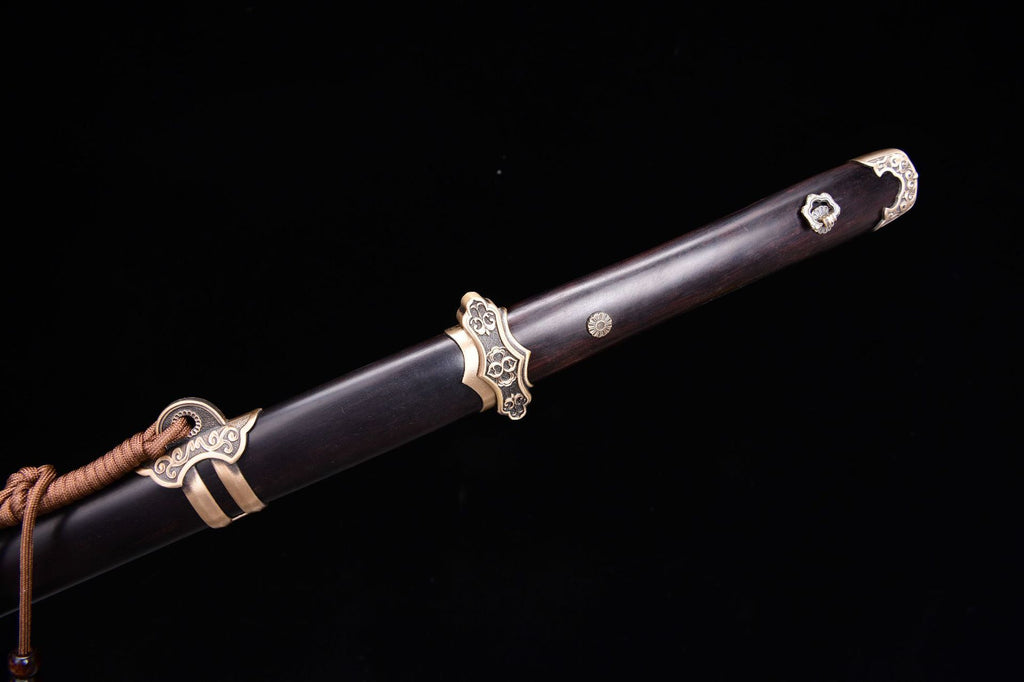 1200 New Specials 20" Ebony T10 Burnt Edge Fighting Research Vegetarian Tang Cross Sword