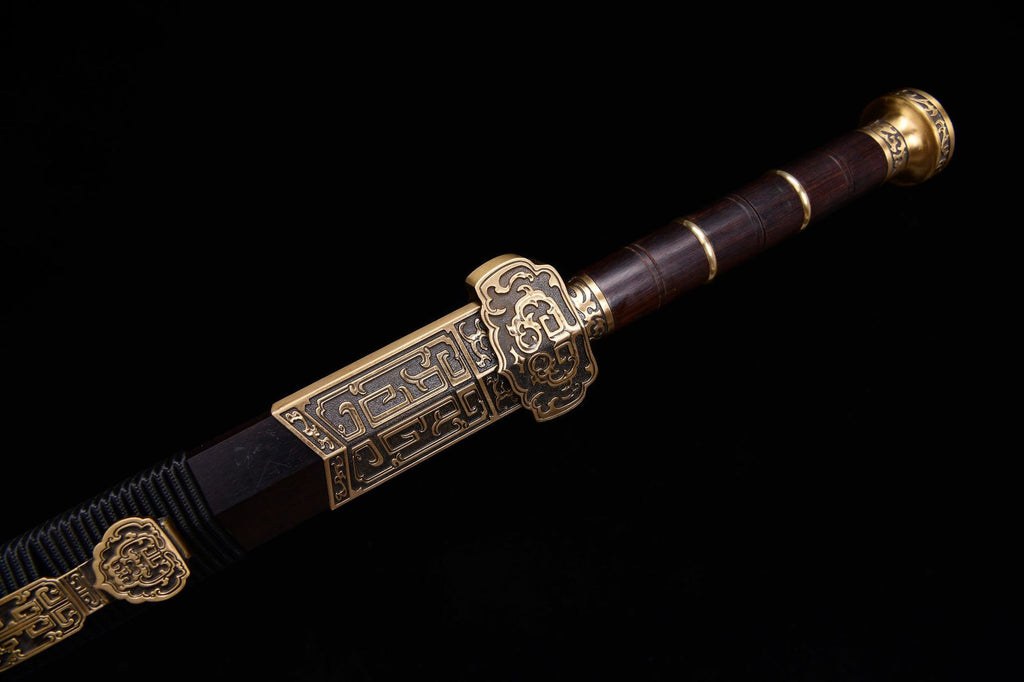 1700 New 24-inch Patterned Steel Burnt Edge Ruyi Han Sword - Grass Dragon Ruyi Sword