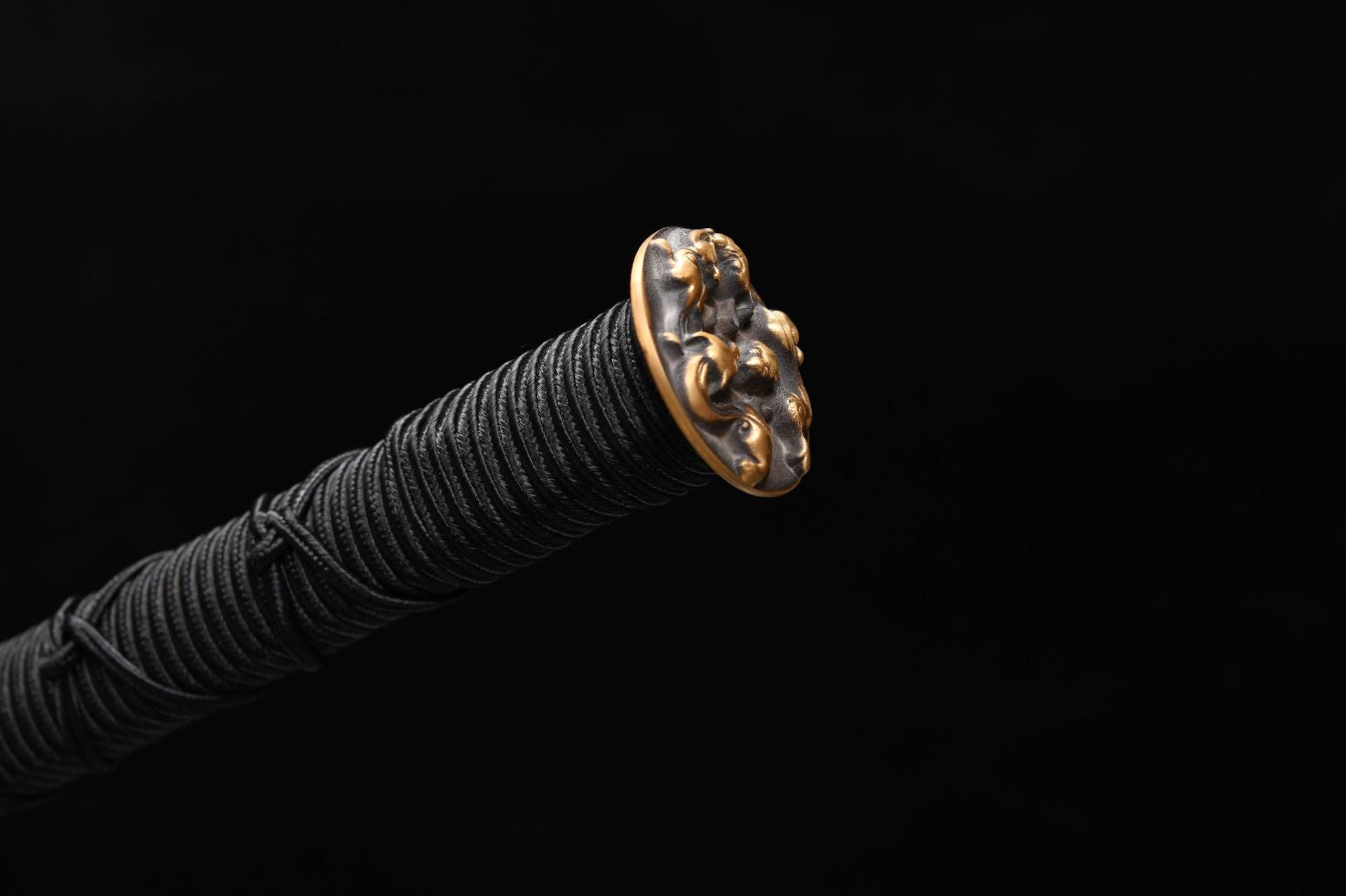 1060 New Handmade Long 28-inch Pure Copper Mounted Hundred Refined Steel Ancient Han Sword - Chi-Dragon Han Sword (Golden Model)