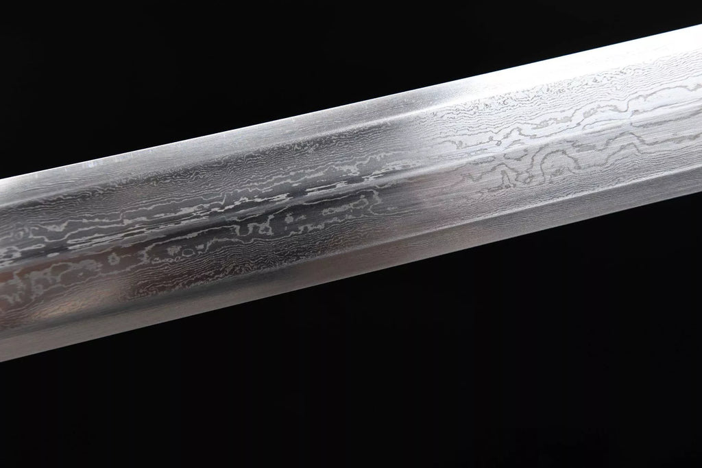 1060 New Handmade Long 28-inch Pure Copper Mounted Hundred Refined Steel Ancient Han Sword - Chi-Dragon Han Sword (Golden Model)