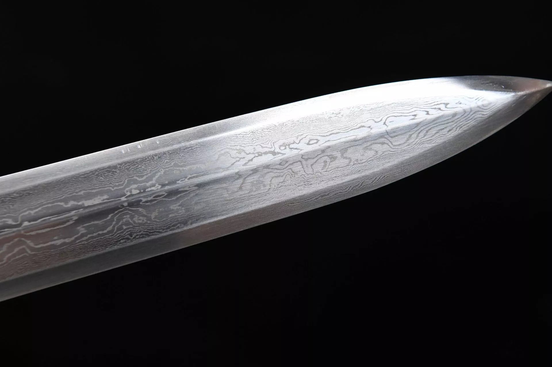 1060 New Handmade Long 28-inch Pure Copper Mounted Hundred Refined Steel Ancient Han Sword - Chi-Dragon Han Sword (Golden Model)