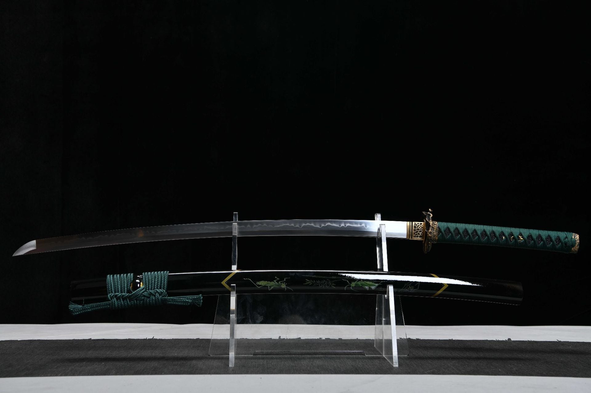 800 New Handmade Long 26-inch T10 Burnished Blade Samurai Sword - Mantis