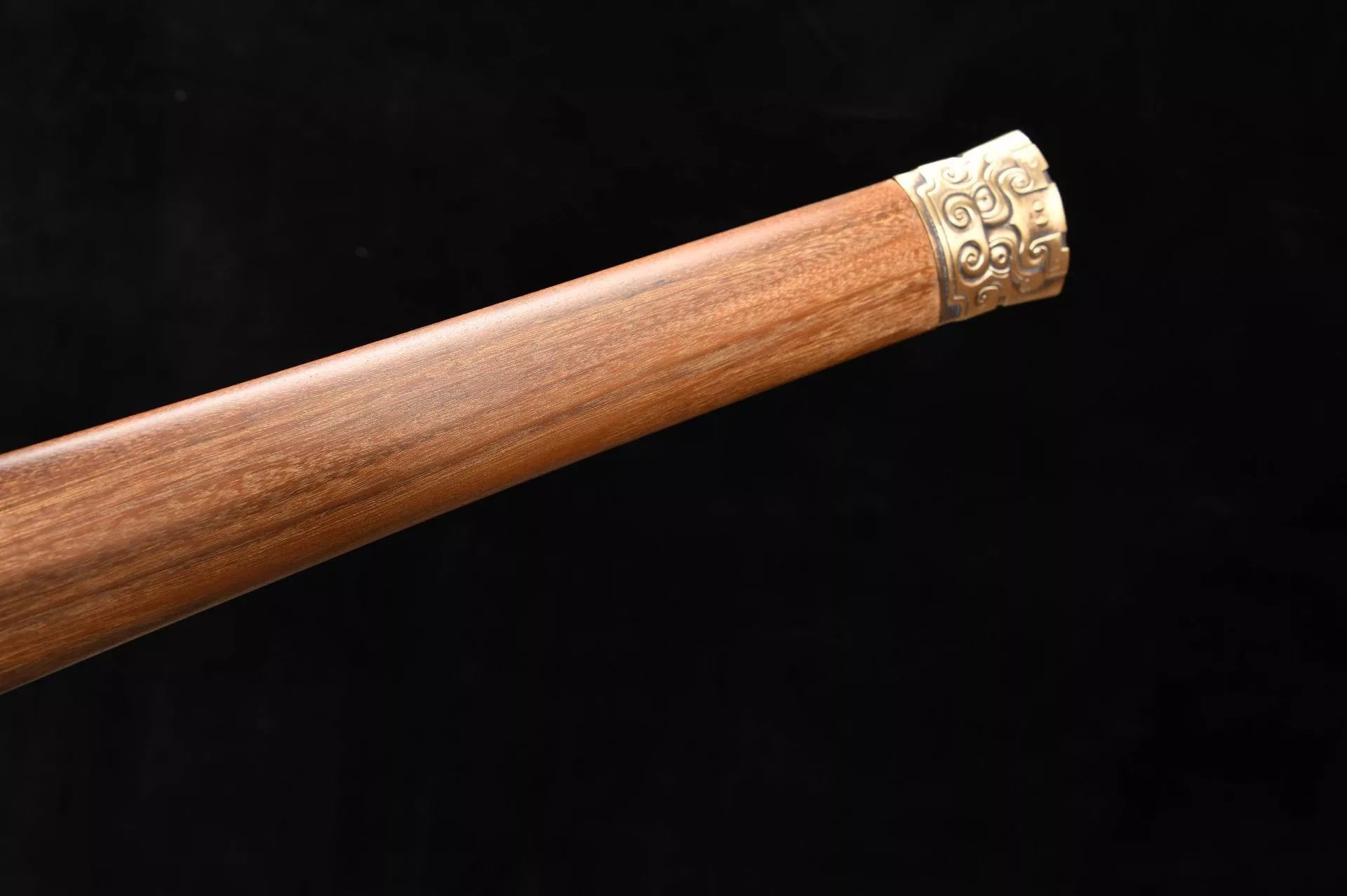 1060 New Handmade Long 28-inch Pure Copper Mounted Hundred Refined Steel Ancient Han Sword - Chi-Dragon Han Sword (Golden Model)