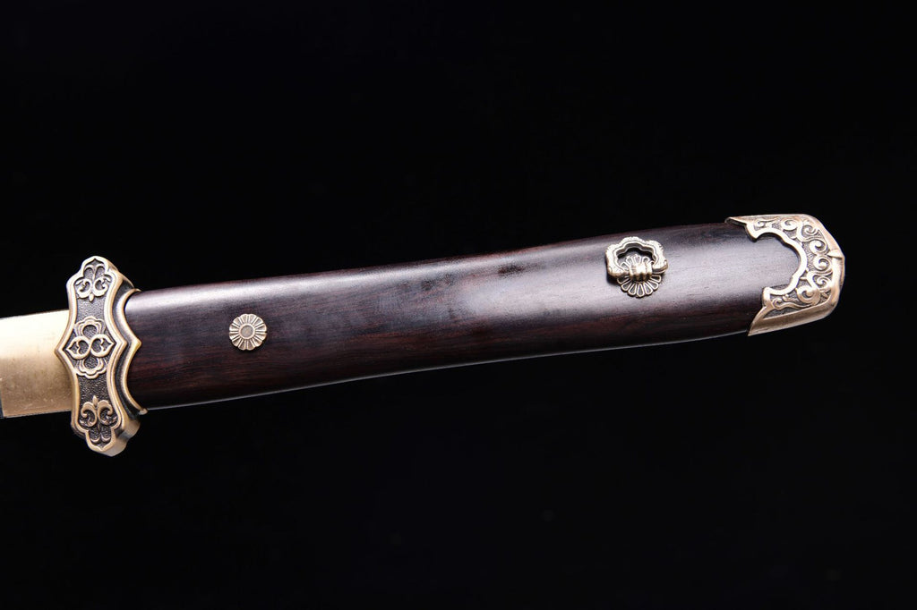 1200 New Specials 20" Ebony T10 Burnt Edge Fighting Research Vegetarian Tang Cross Sword