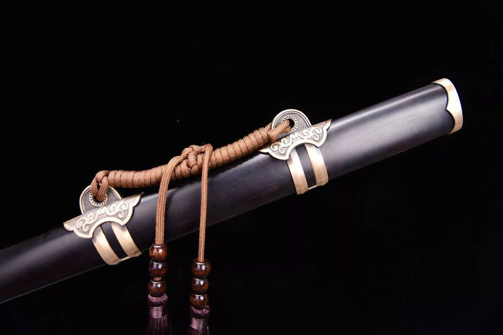 1200 New Specials 20" Ebony T10 Burnt Edge Fighting Research Vegetarian Tang Cross Sword