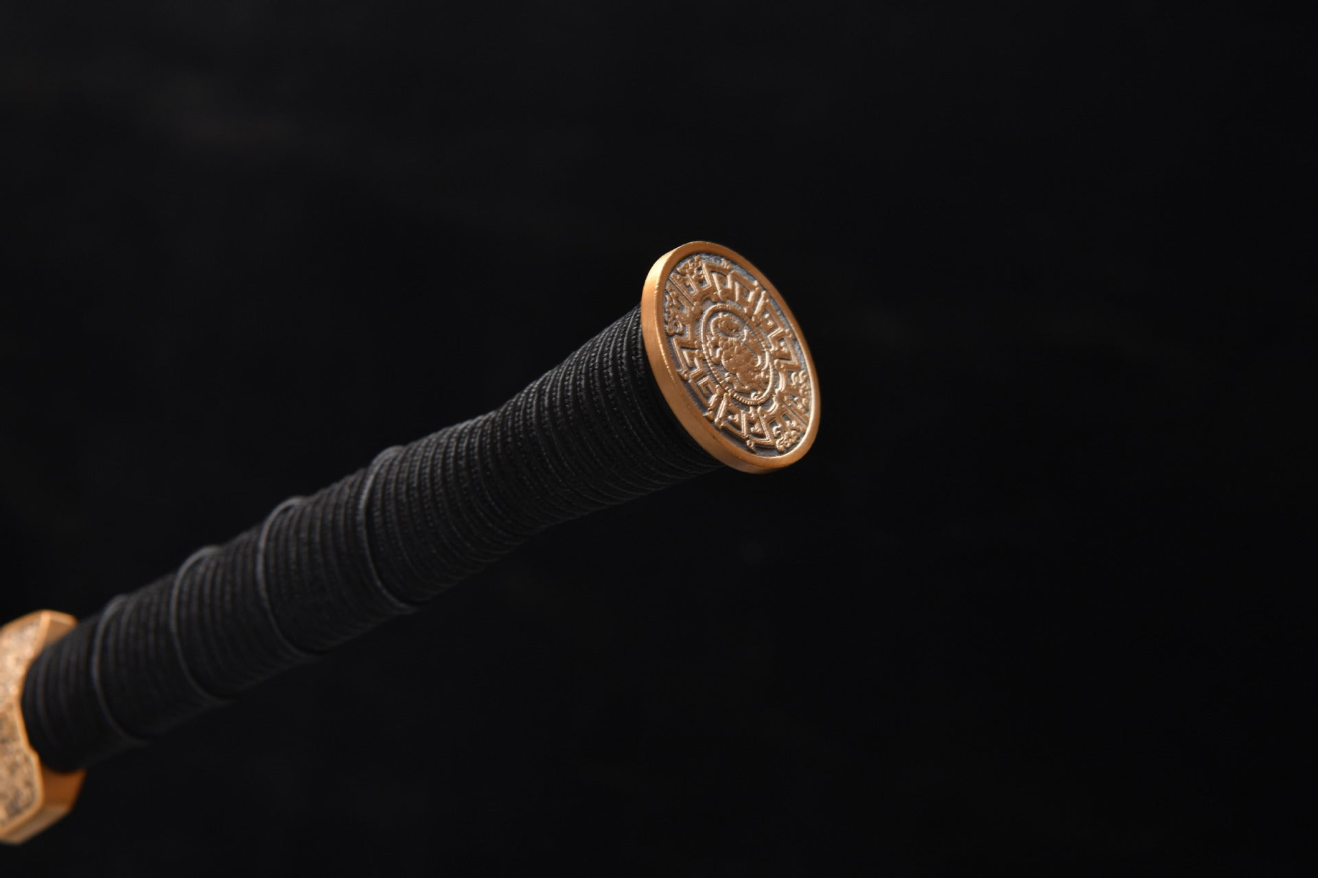 1100 New Handmade Long 28-inch Pure Copper Dama Flat Hilt Han Sword - Xiang Yu War Sword