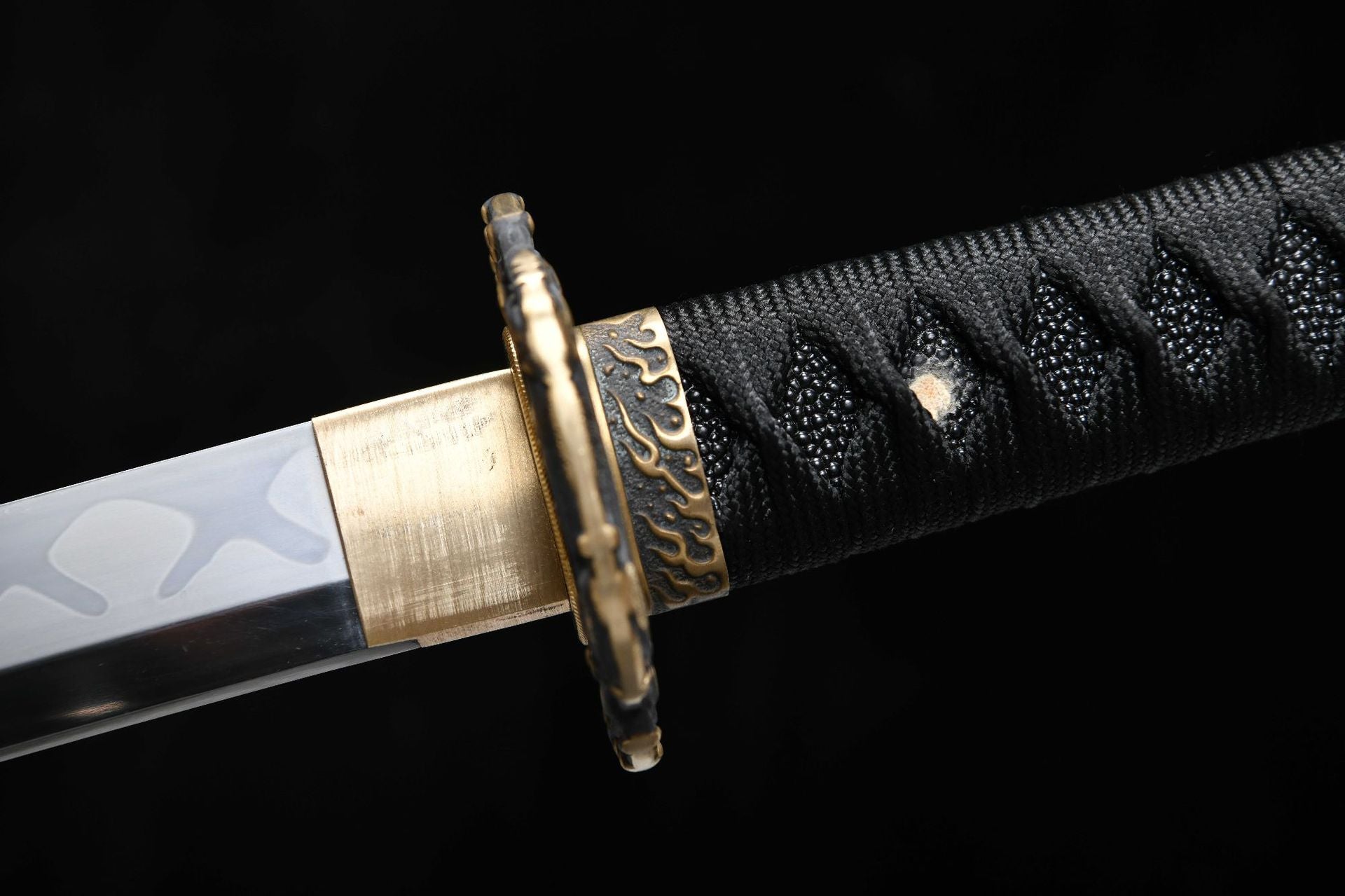 1160 New Handmade Long 26 T10 Burnished Blade Lingyun Pattern Ground Gray Samurai Sword - Chi-Dragon Fighting Sword