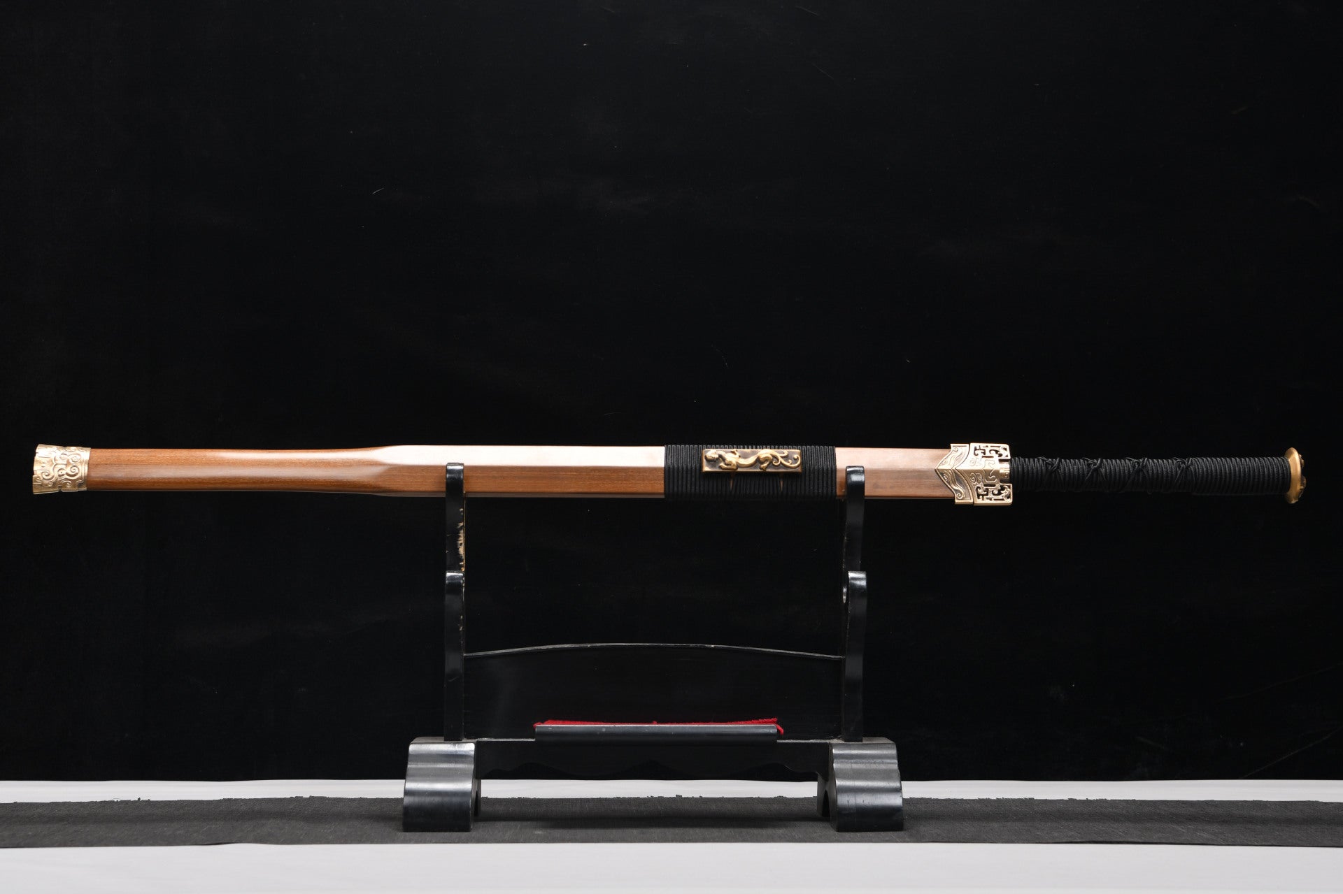 1160 New Handmade Long 28-inch Damascus Steel Eight-Faced Han Sword - Classic Chi-Dragon Han Sword