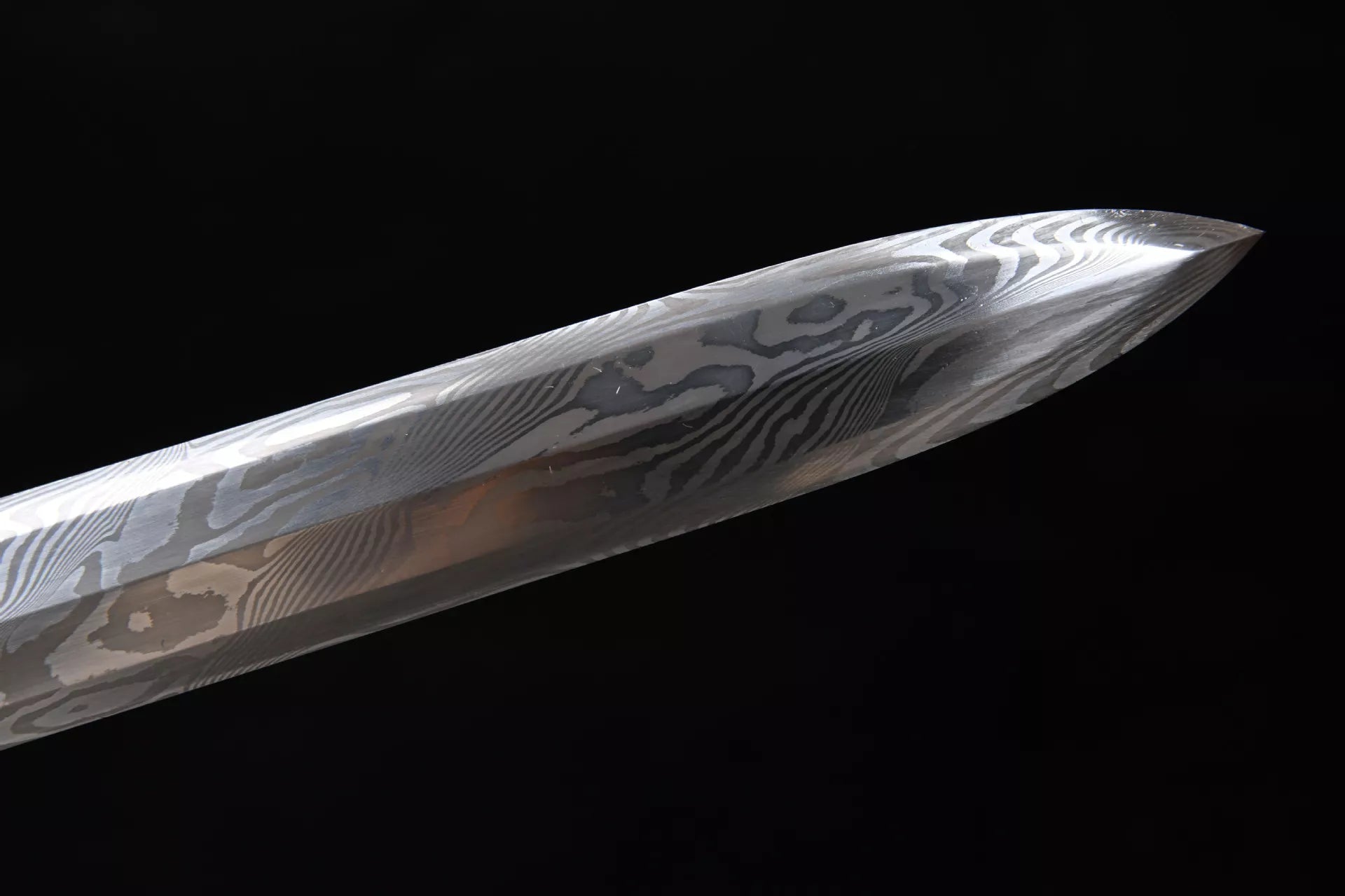 1160 New Handmade Long 28-inch Damascus Steel Eight-Faced Han Sword - Classic Chi-Dragon Han Sword