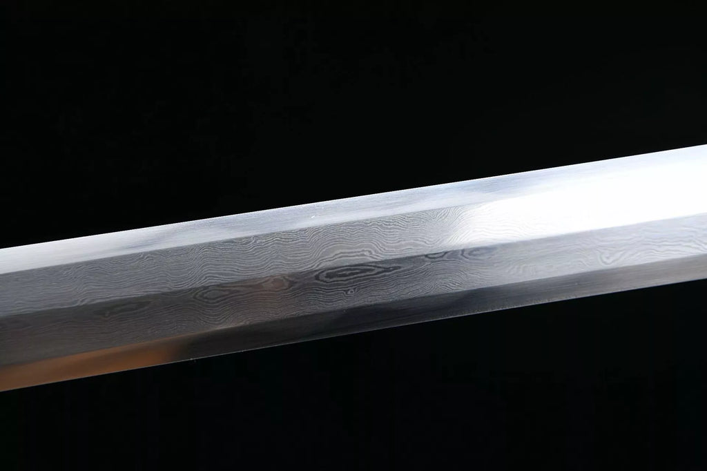 2360 New Handmade Long 28-inch Patterned Steel Burnished Edge Tang Sword - Dragon King Heavy Sword
