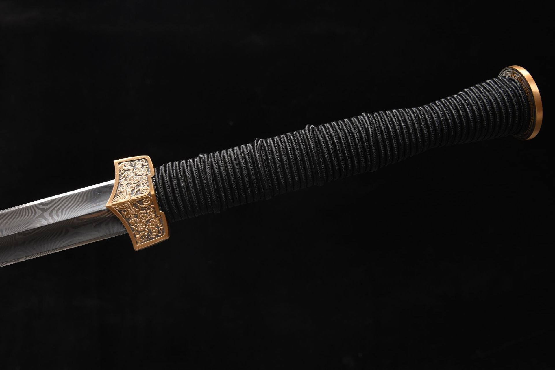 1100 New Handmade Long 28-inch Pure Copper Dama Flat Hilt Han Sword - Xiang Yu War Sword