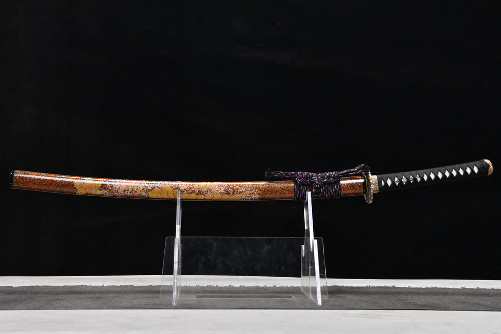 26-inch High-Manganese Steel Blackened Katana - Iruyun Ryu-tachi