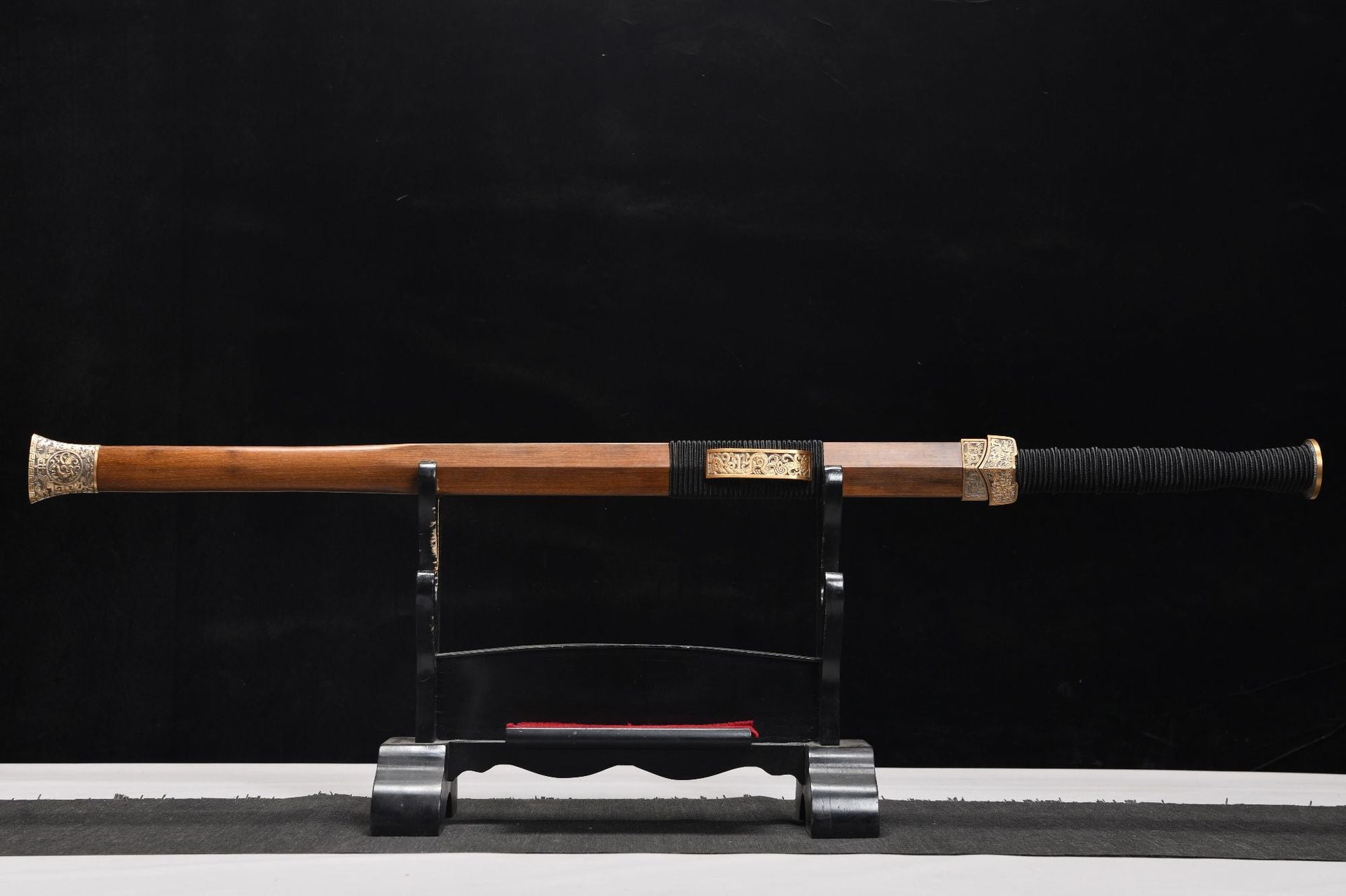 1100 New Handmade Long 28-inch Pure Copper Dama Flat Hilt Han Sword - Xiang Yu War Sword