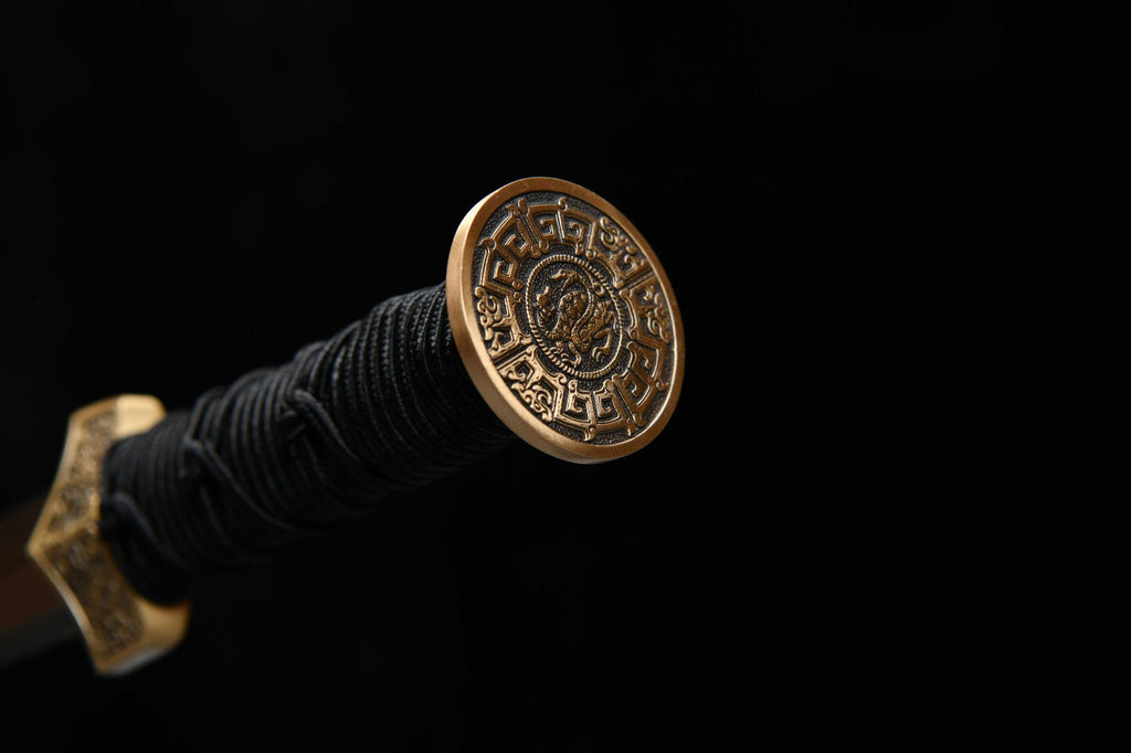 1100 New Handmade Medium 20 inch Patterned Steel Small Han Sword - Four Sacred Ancient Swords
