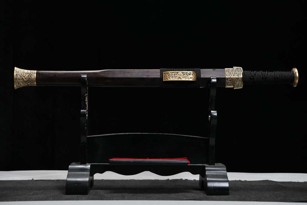 1100 New Handmade Medium 20 inch Patterned Steel Small Han Sword - Four Sacred Ancient Swords