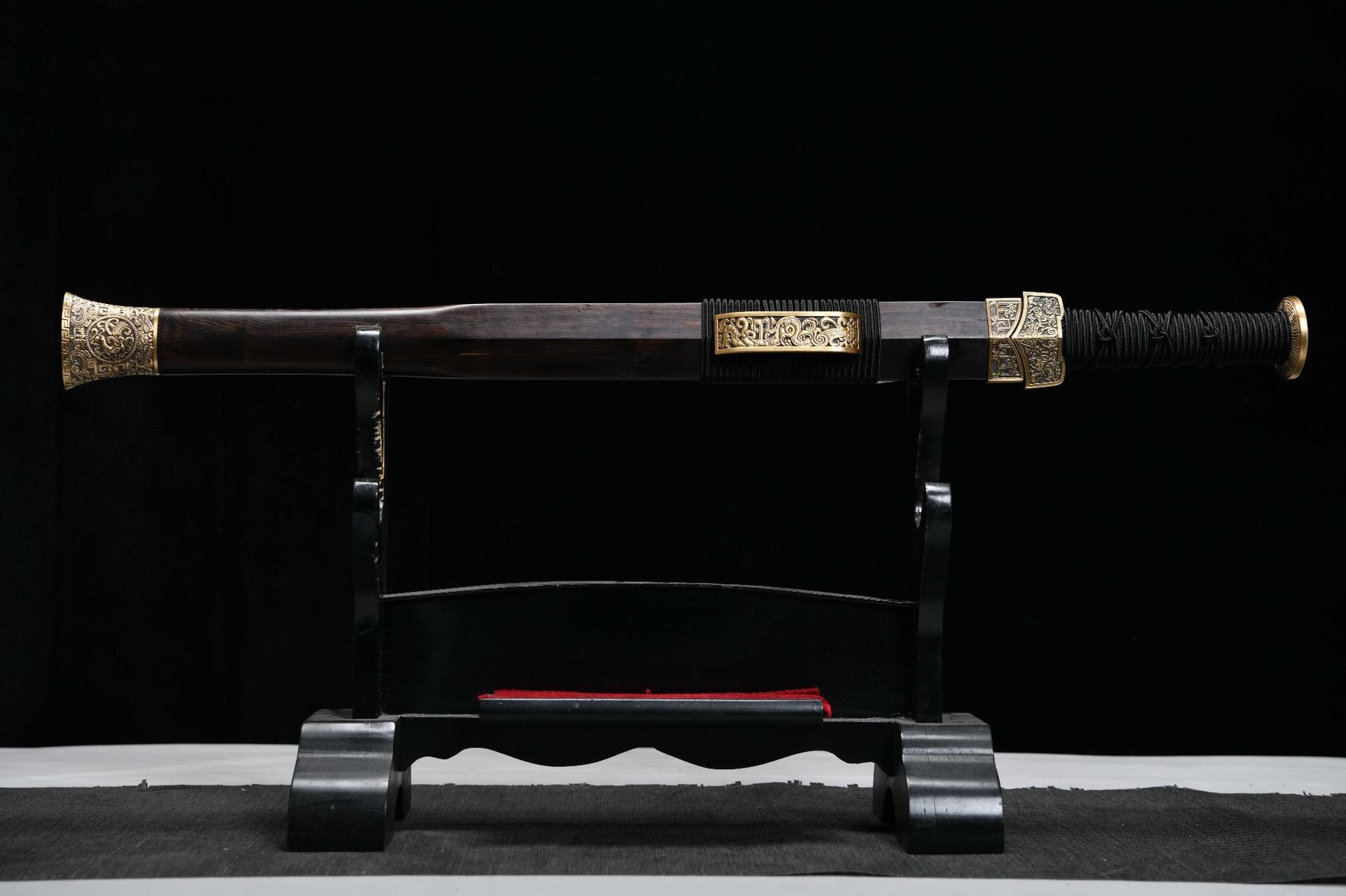 1100 New Handmade Medium 20 inch Patterned Steel Small Han Sword - Four Sacred Ancient Swords