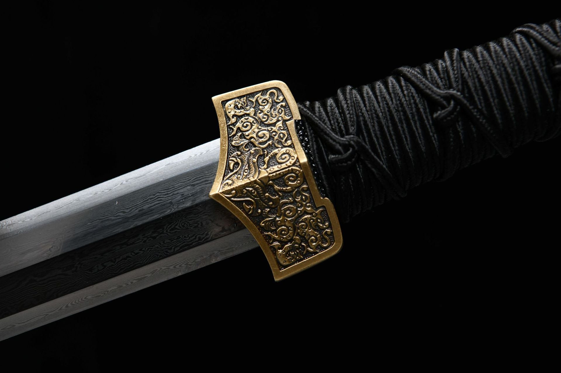 1100 New Handmade Medium 20 inch Patterned Steel Small Han Sword - Four Sacred Ancient Swords