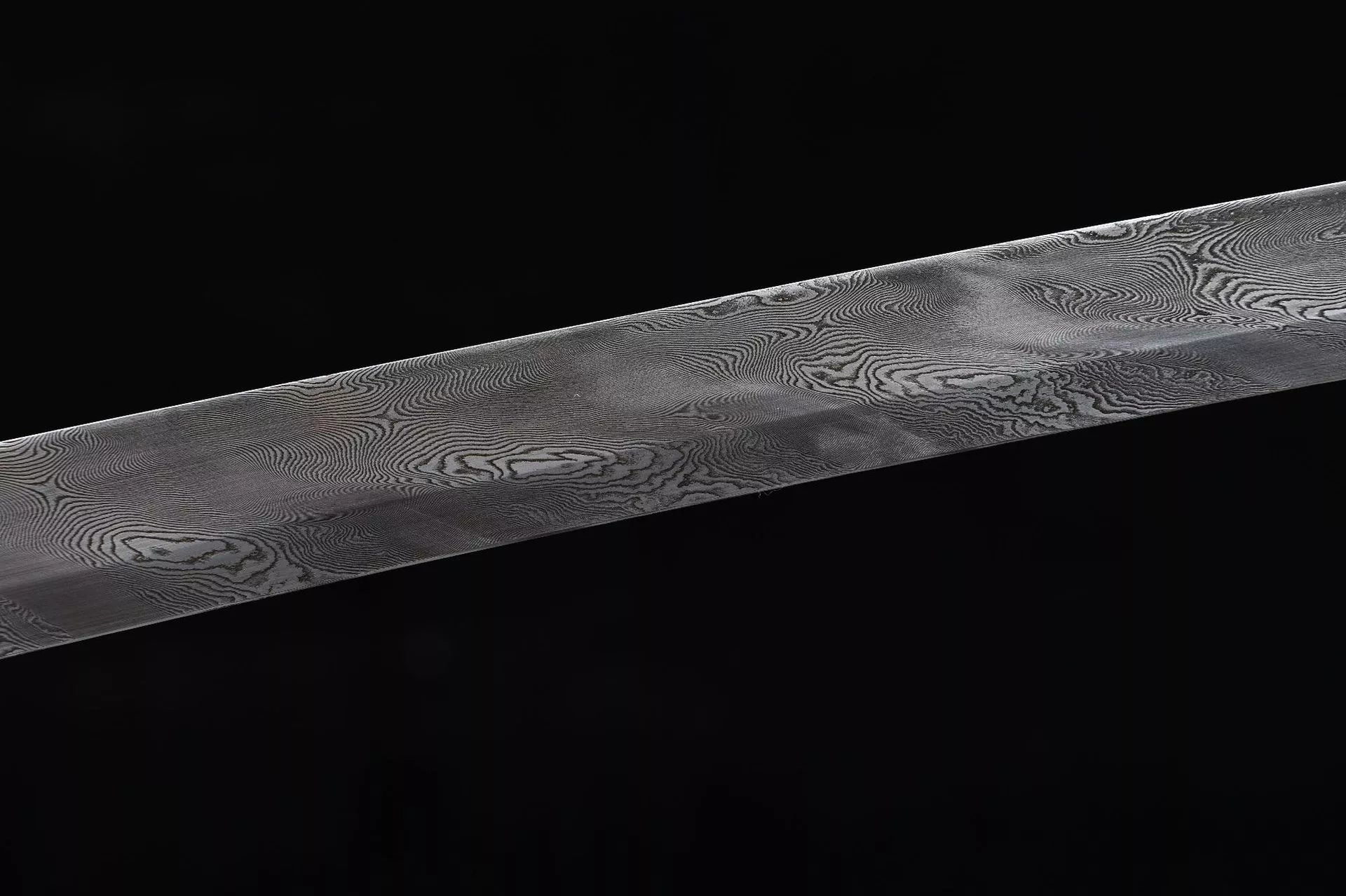 1300 New Handmade Long Gilt Mounted 26 inch Stone Washed Twisted Pattern Samurai Sword - Sakura Beating Sword