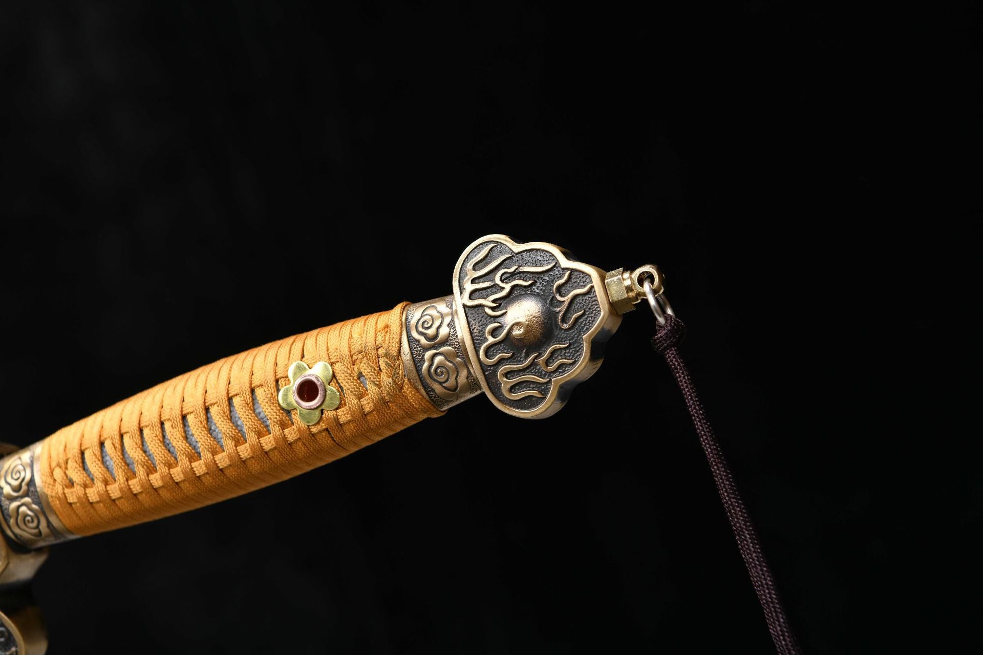 1500 New Handmade Long 26-inch Patterned Steel Chinese Ground Qing Sword - Imperial Dragon Sword