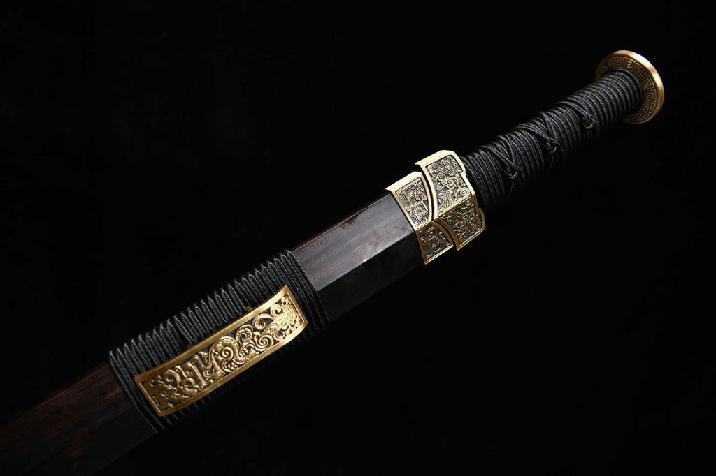 1100 New Handmade Medium 20 inch Patterned Steel Small Han Sword - Four Sacred Ancient Swords