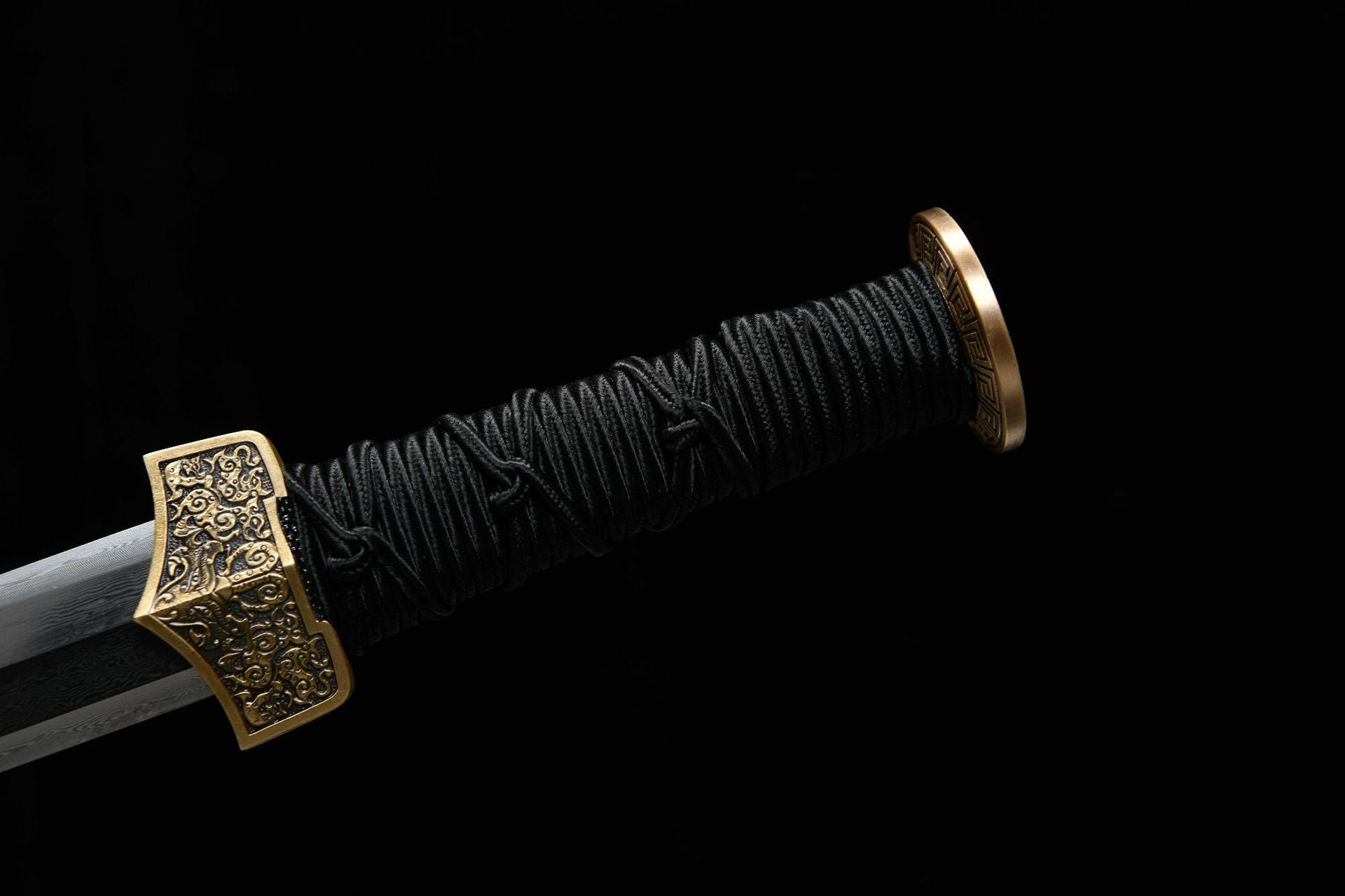 1100 New Handmade Medium 20 inch Patterned Steel Small Han Sword - Four Sacred Ancient Swords