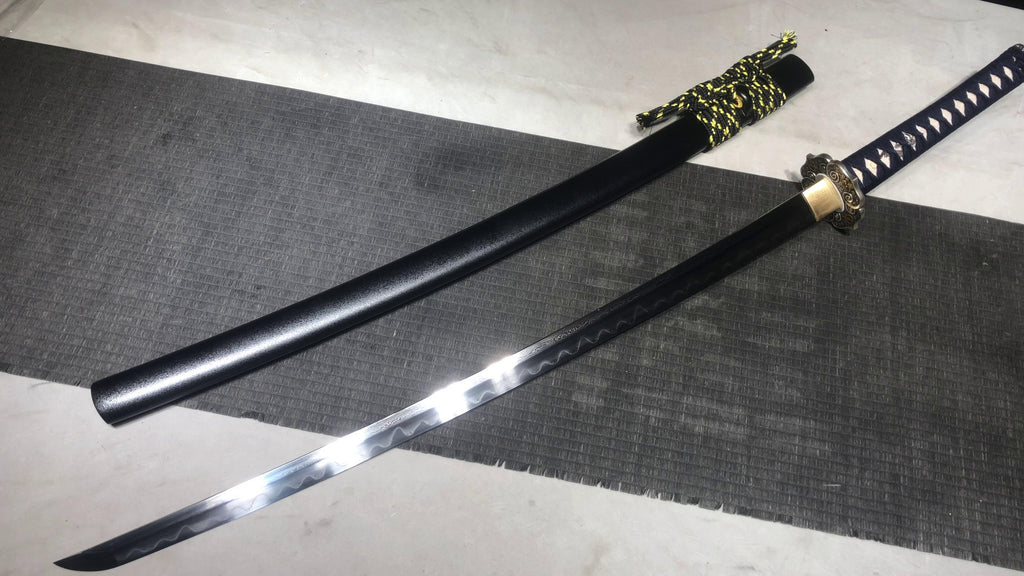 1260 New Handmade Long 26-inch Patterned Steel Burnished Blade Samurai Sword - Phoenix Dance Fighting Sword