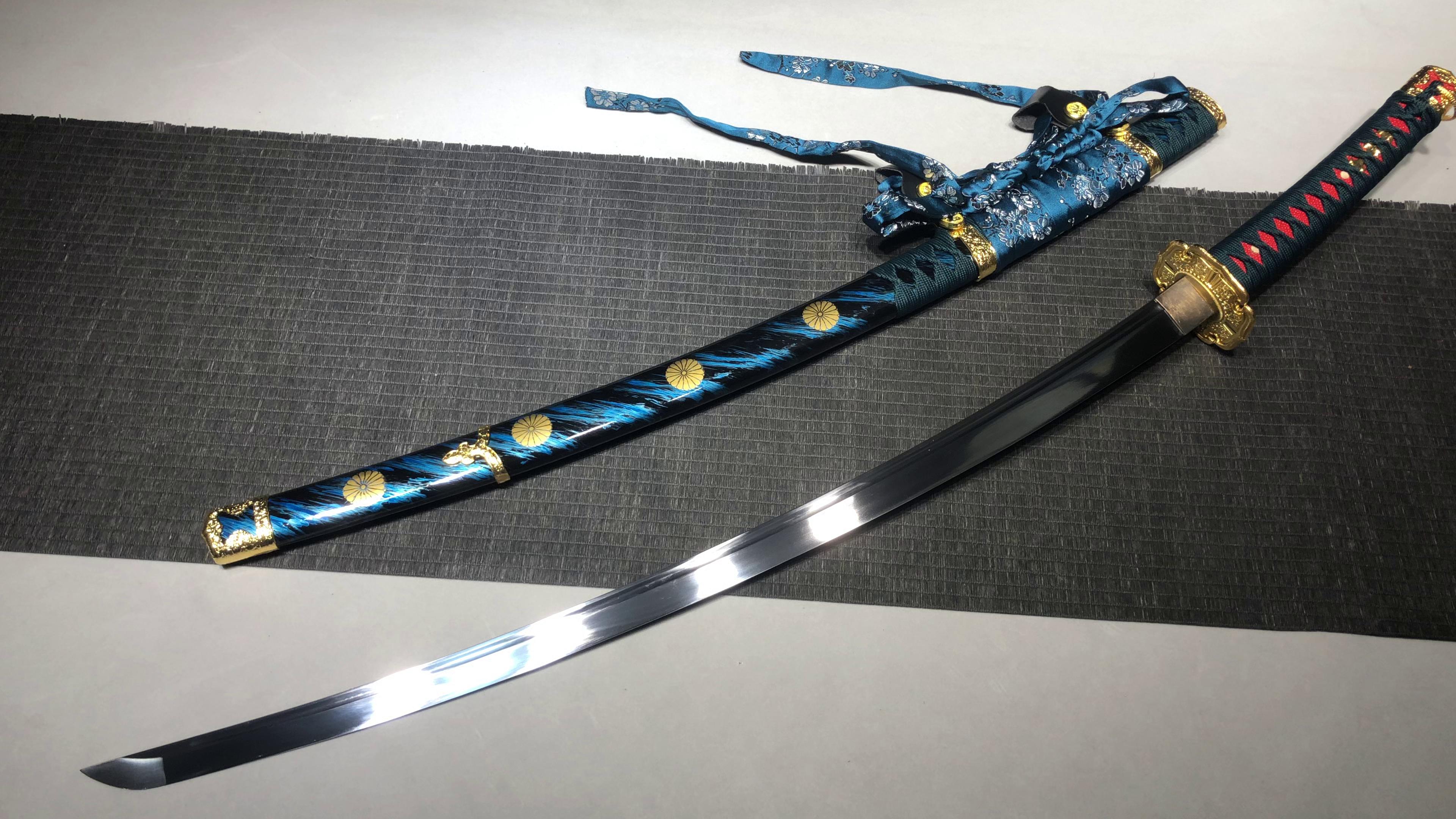 720 New Handmade Long 26-inch High Manganese Steel Taisho - Chrysanthemum Pattern Taisho