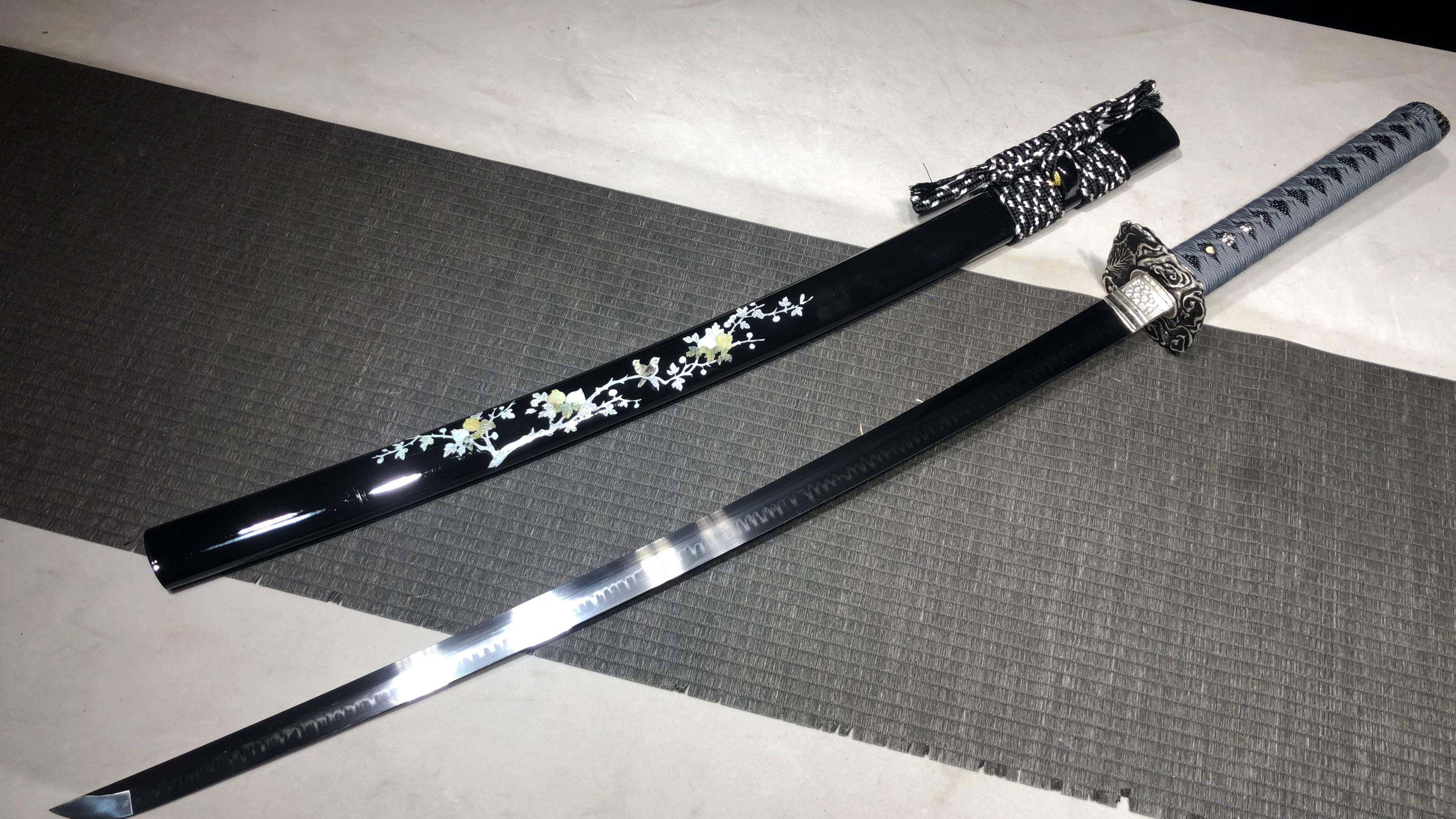 820 New Handmade Long 26-inch T10 Burnt Edge Samurai Sword with Long Feet - Sifu Panlong Taisho