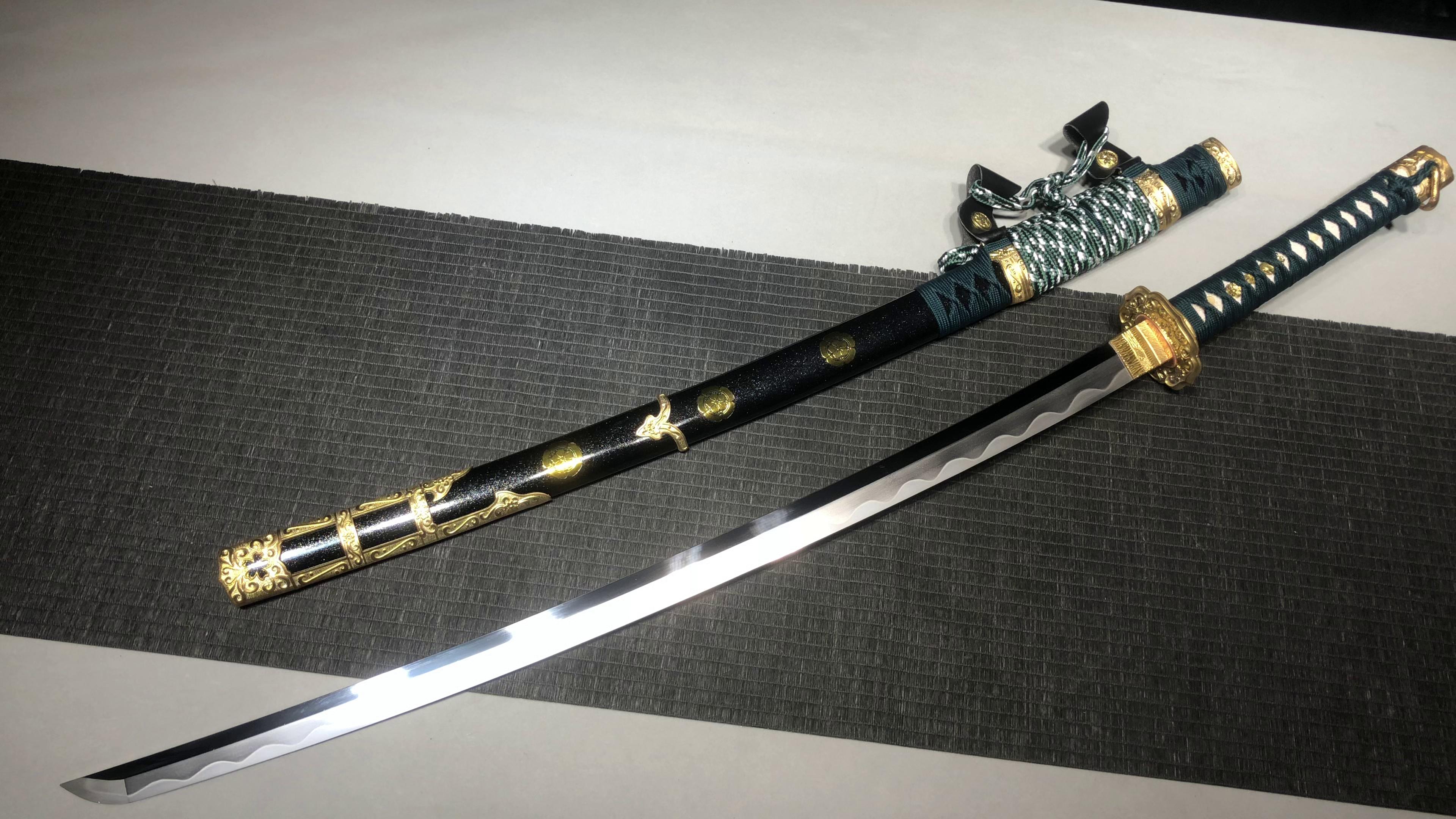 2560 New Handmade Long 26-inch Jade Steel Japanese Seiken Taijutsu - Oda Nobunaga Taijutsu
