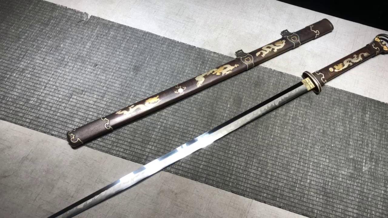 1800 Long 26" New T10 Burning Edge Fighting Research Huan Shou Tang Knife - Spirit Dragon