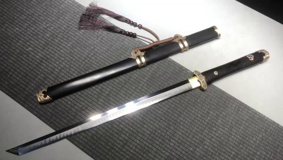 1200 New Specials 20" Ebony T10 Burnt Edge Fighting Research Vegetarian Tang Cross Sword