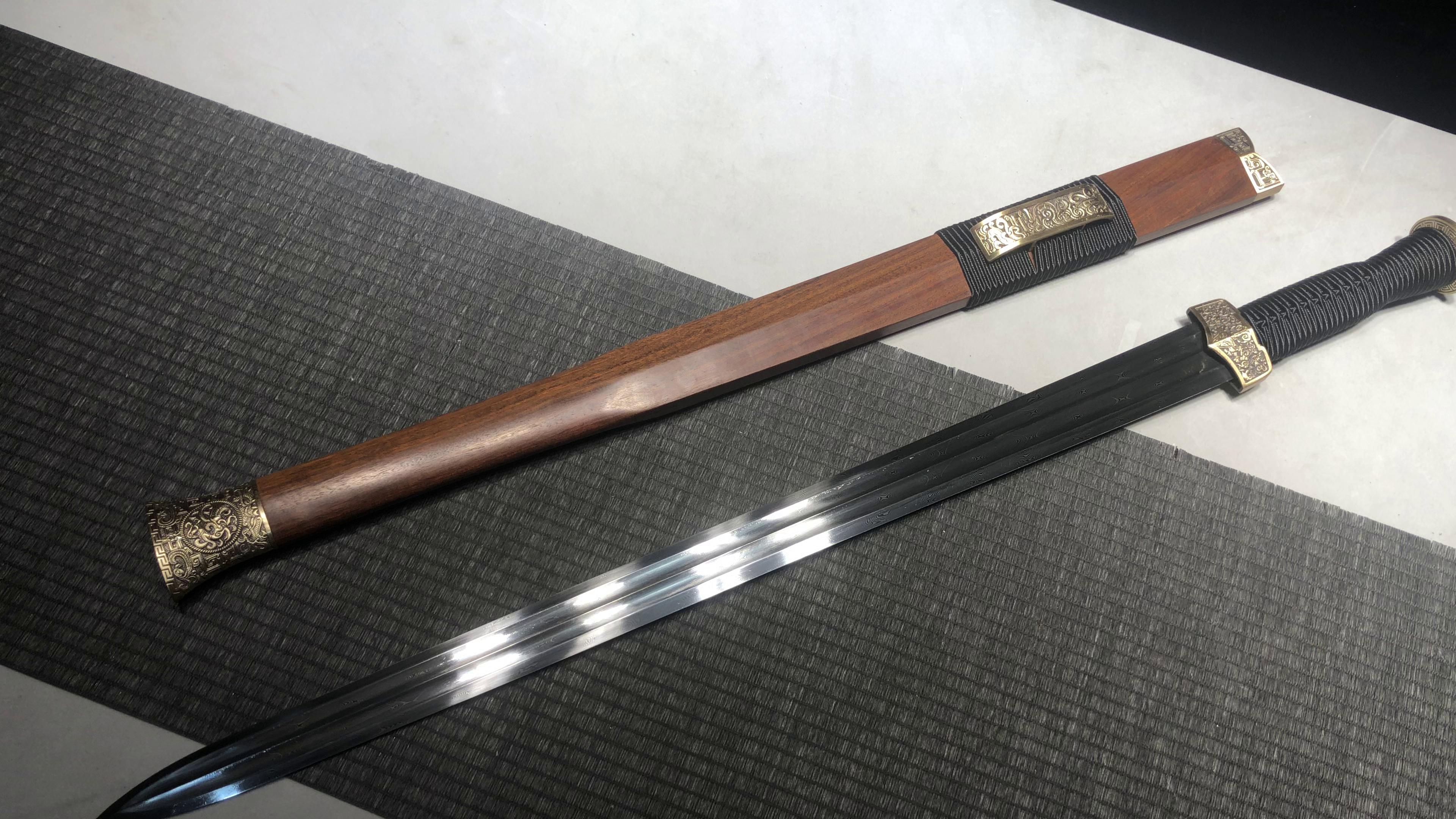 980 New Handmade Long 24-inch Hundred Refined Steel Chu Sword--Chu King Sword