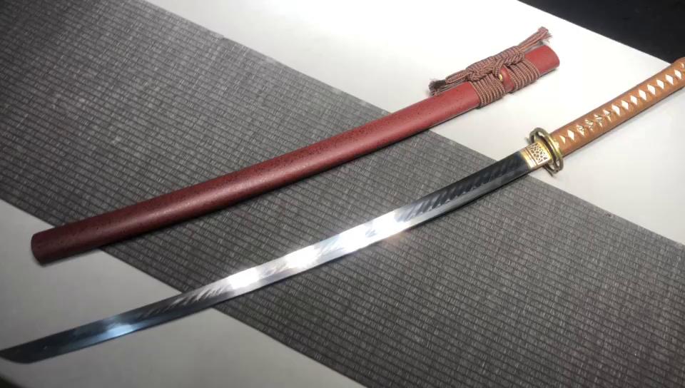 960 Long 26 T10 Steel Burnished Blade Samurai Sword - Ronin Kenshin Reverse Blade