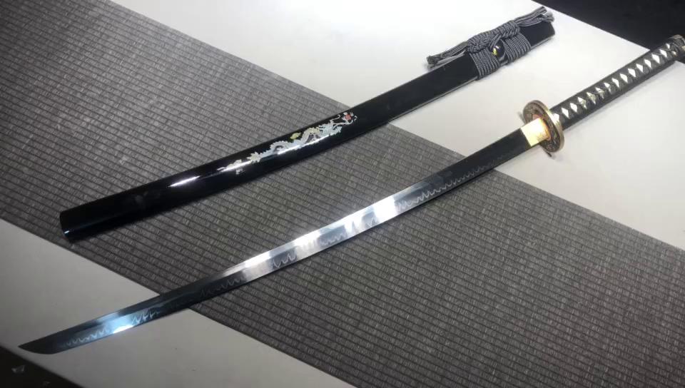 880 Long 26-inch T10 Steel Burnished Blade Mirror Ground Fighting Sword Samurai Sword - Dawei Tianlong