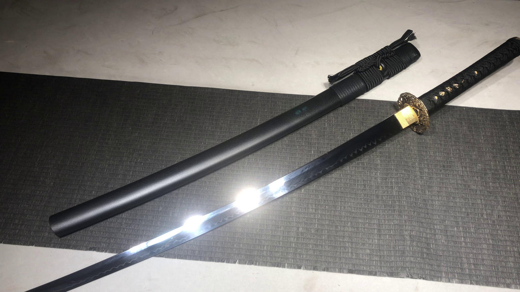 1020 New Handmade Long 26-inch T10 Steel Burnished Blade Super Mirror Samurai Sword - Irisu Dragon Fighting Sword