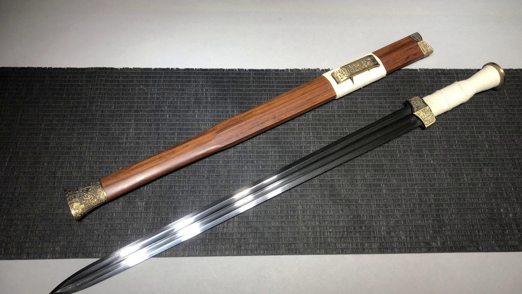 1260 New Handmade Long 24-inch High Performance Star Patterned Steel Chu Han Sword - Overlord Chu Sword
