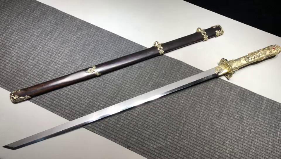 2980 New 26" Spin Weld Pattern Tang Knife - Water Dragon Tang Knife