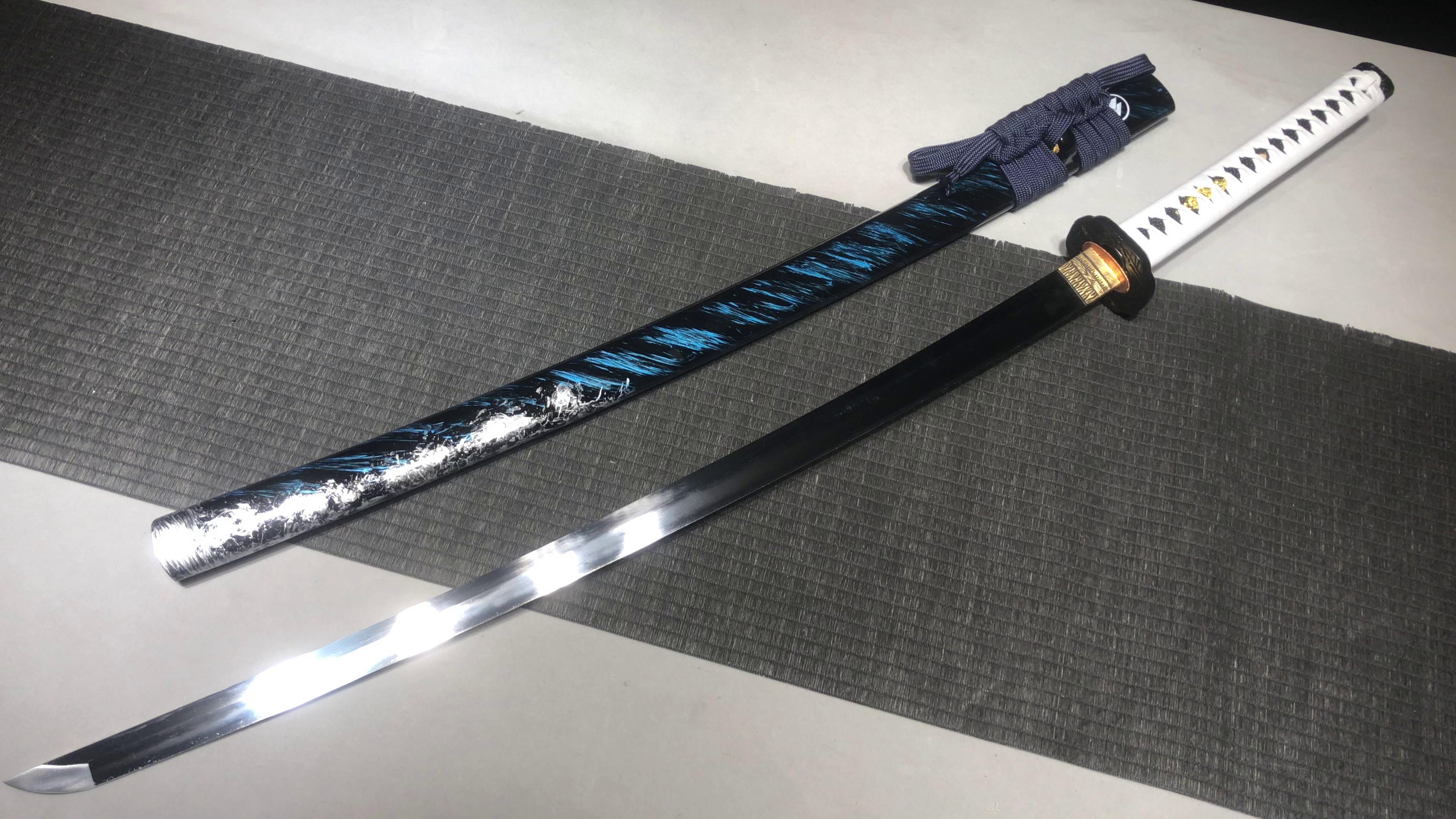 580 New Handmade Long 26-inch High Manganese Steel Samurai Sword - Sakai no Blade (Weapon of Jin Sakai, the protagonist of Soul of Tsushima Island)