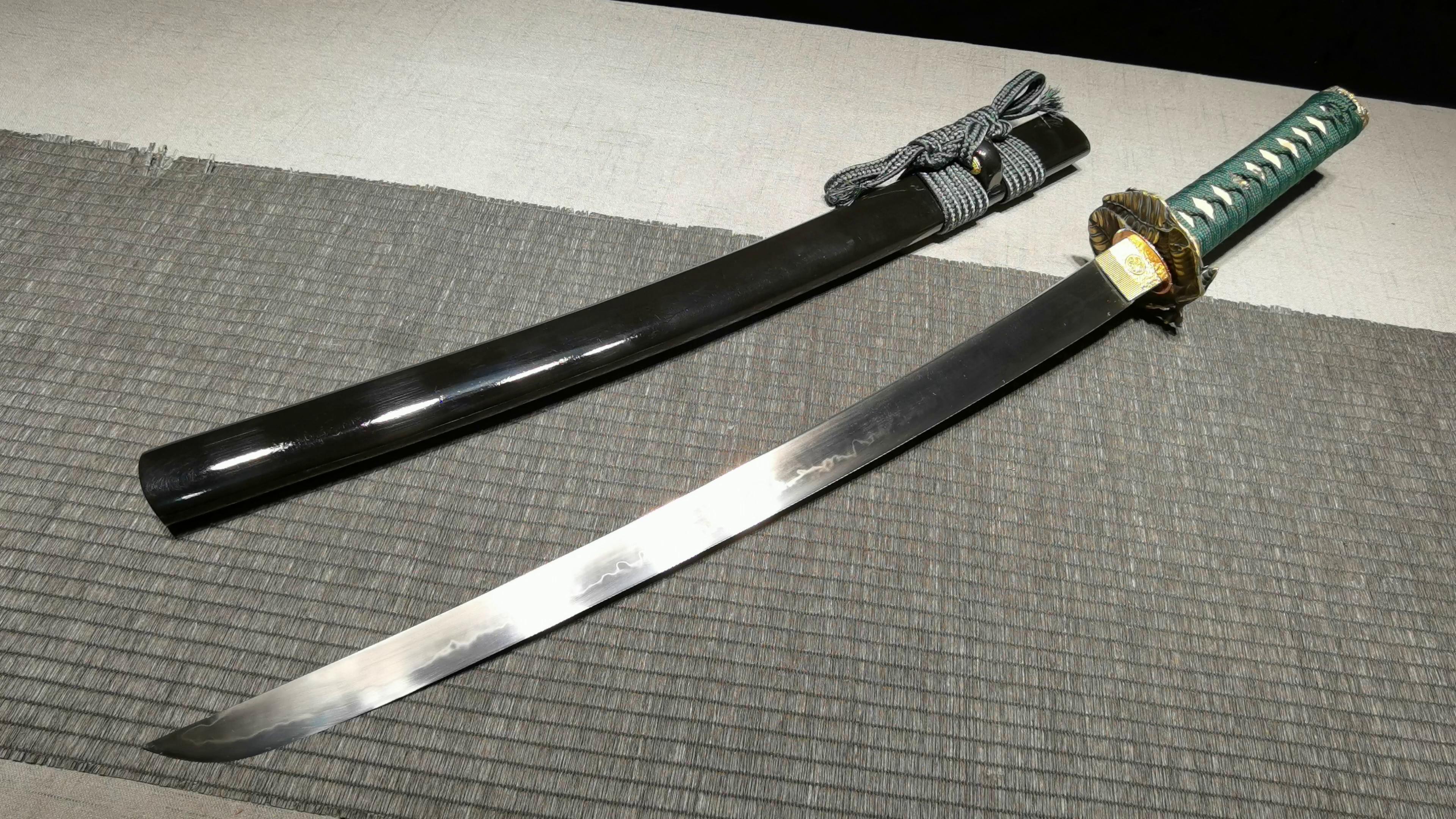 980 Medium 20" New Copper Splash Burnished Blade Samurai Sword Rib Differences - Cicada