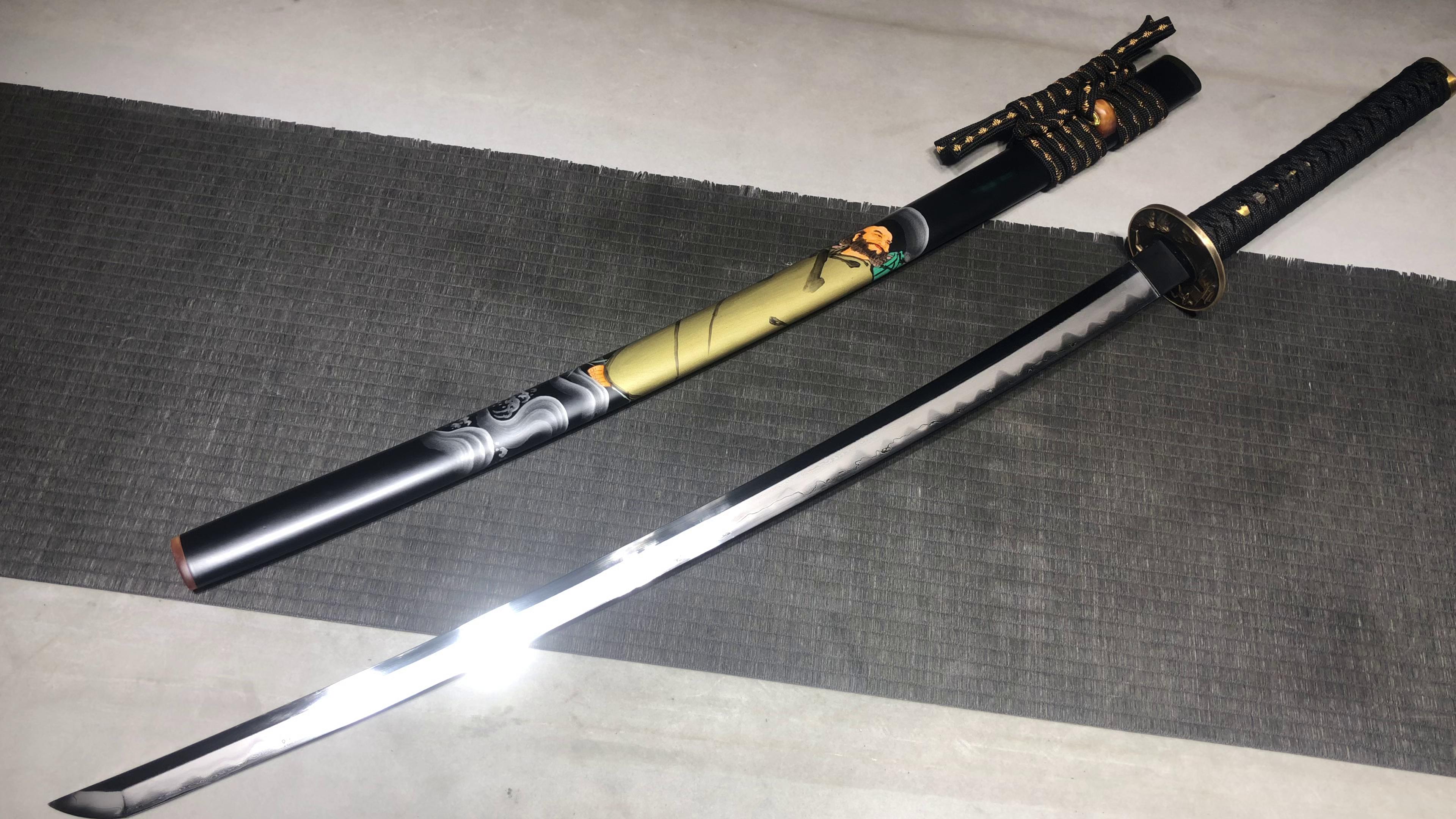 2380 New Handmade Long Pure Copper 26-inch Three-Piece Seimei Samurai Sword - Dharma Fighting Sword (Seimei Version)