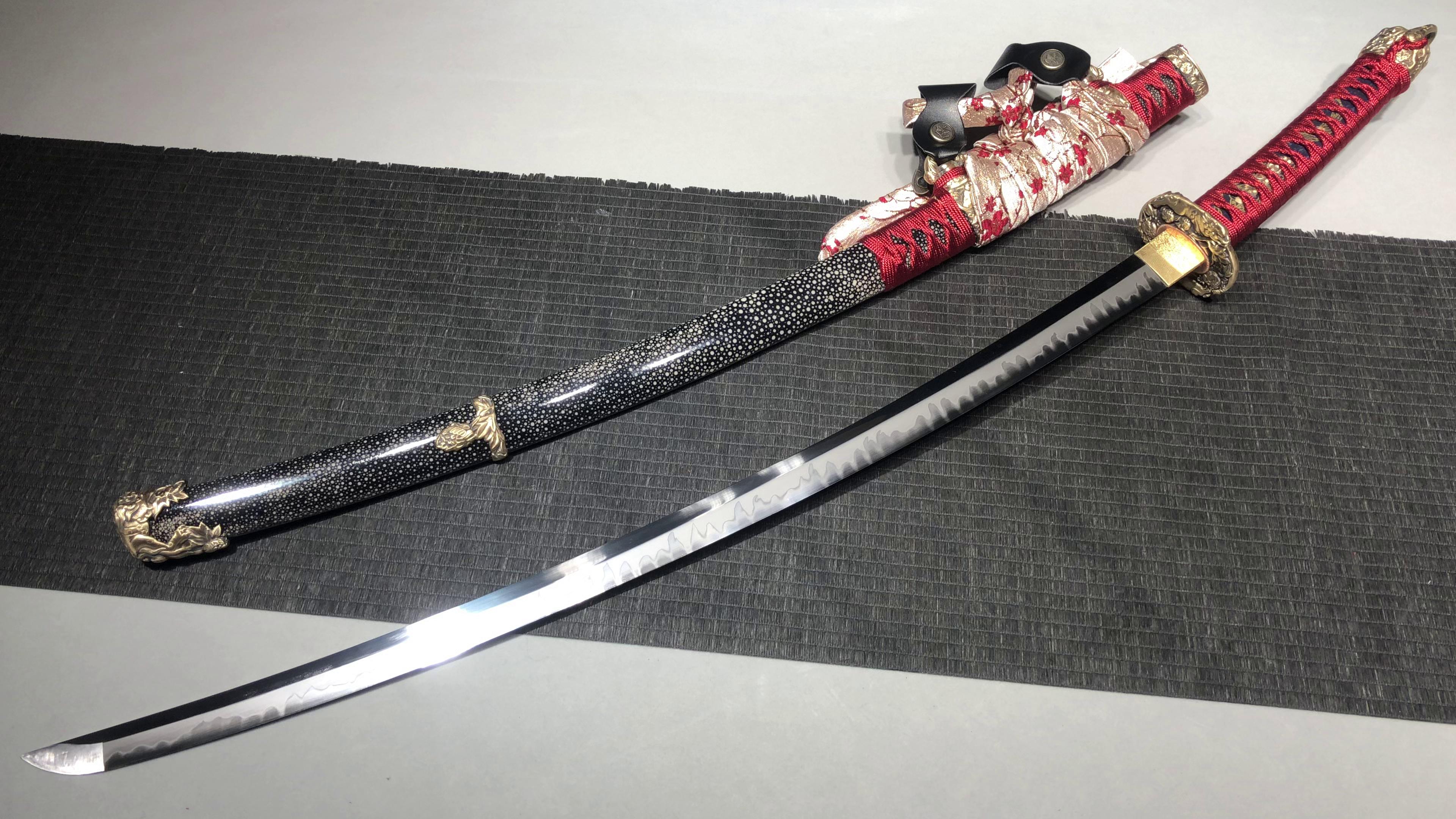 1700 New Handmade Long 26" T10 Burnt Edge Shisouken Taijutsu - Nine Lions Taijutsu