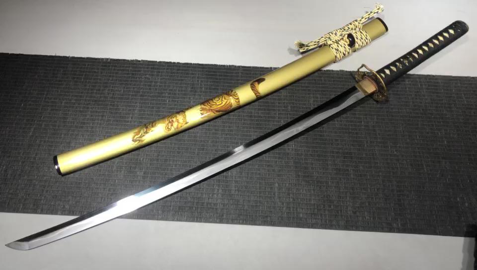 2980 New Handmade Long 26-inch Triple Burning Blade Samurai Sword - Tiger's Blade