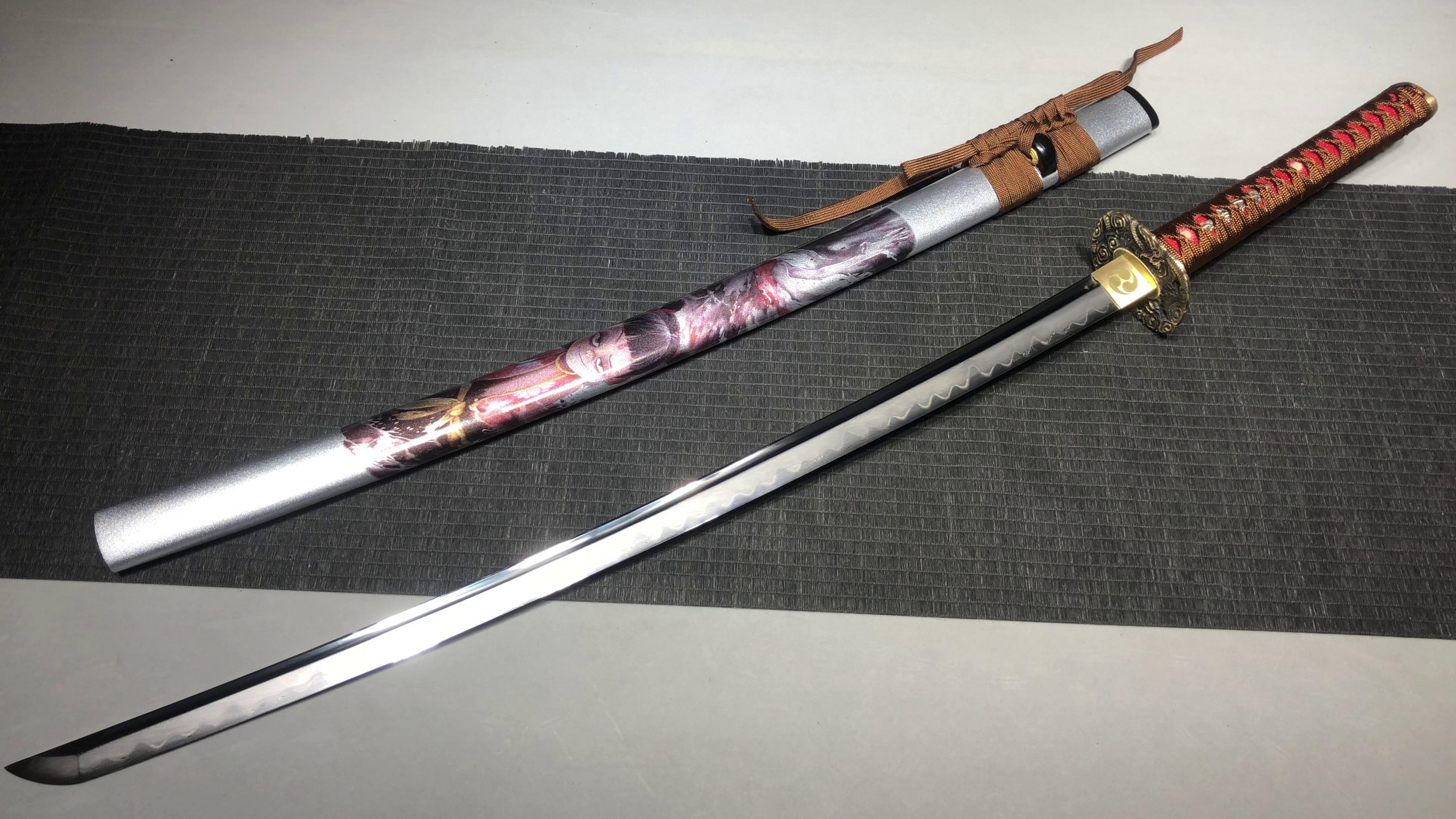 1800 New Handmade Long 26-inch Triple Burnished Blade Shisouken Samurai Sword - Mogi Sword