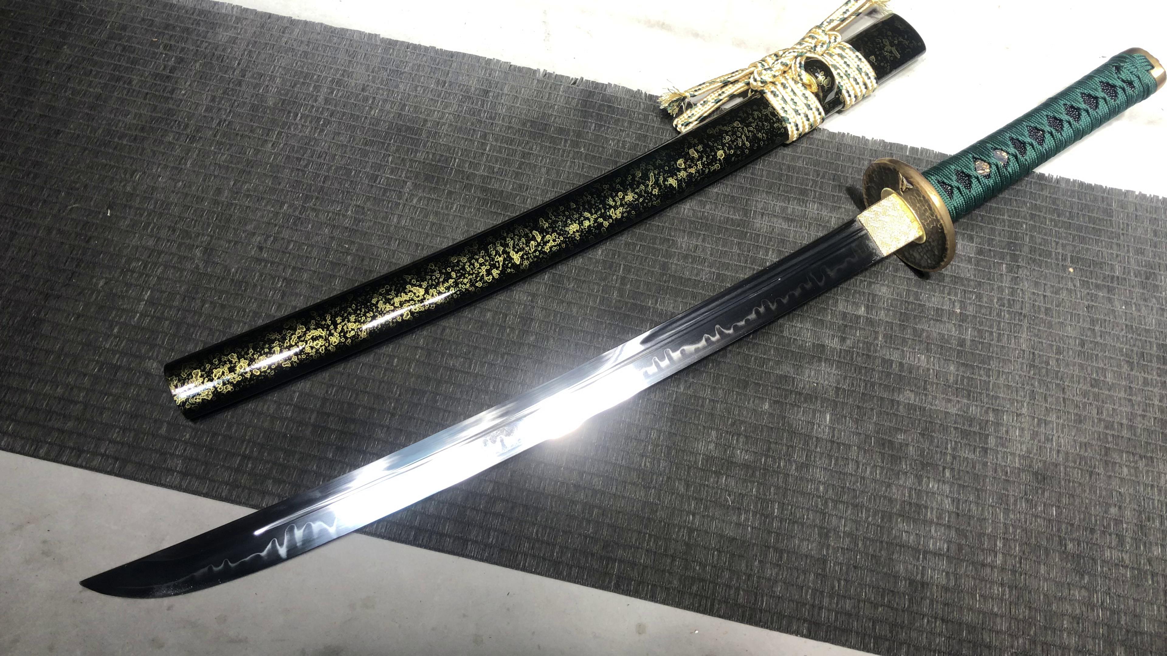 820 New Handmade Medium Pure Copper 20-inch T10 Burnt Edge Naginata Sword - Kotobuki-Naginata