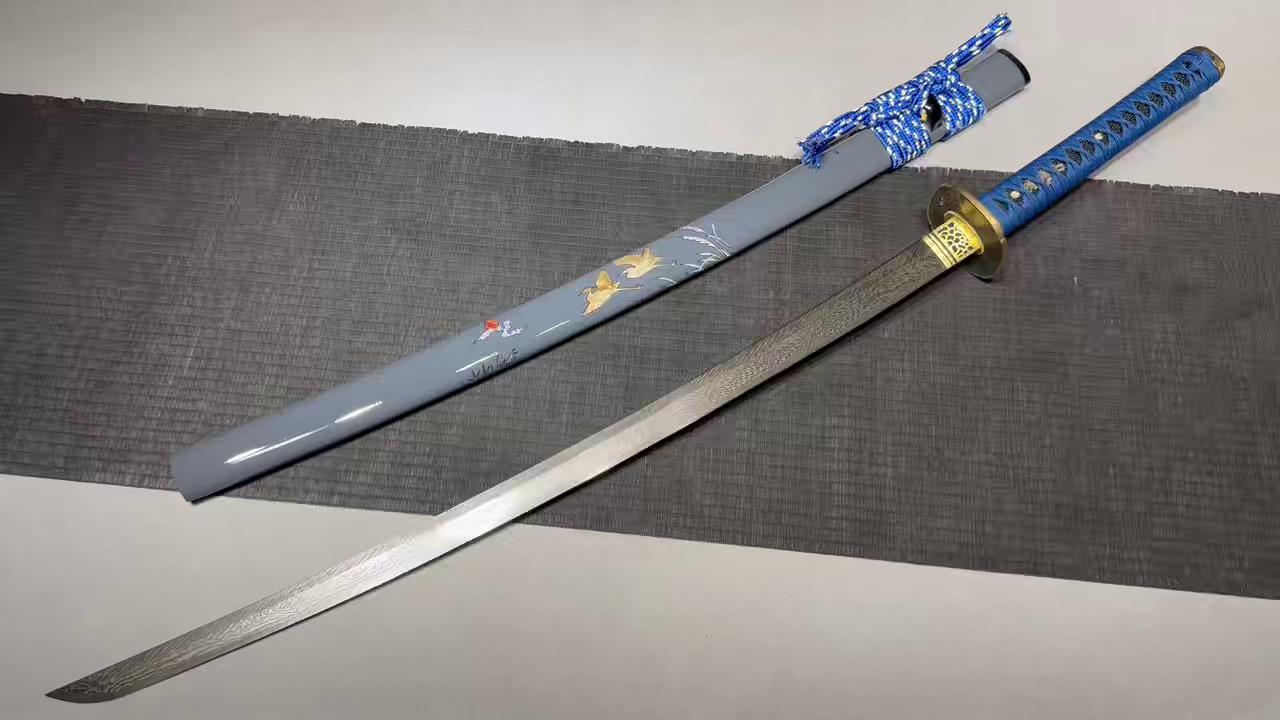 980 New Handmade Long Pure Copper 26 inch Dama Stone Washed Samurai Sword - Judge Fighting Sword