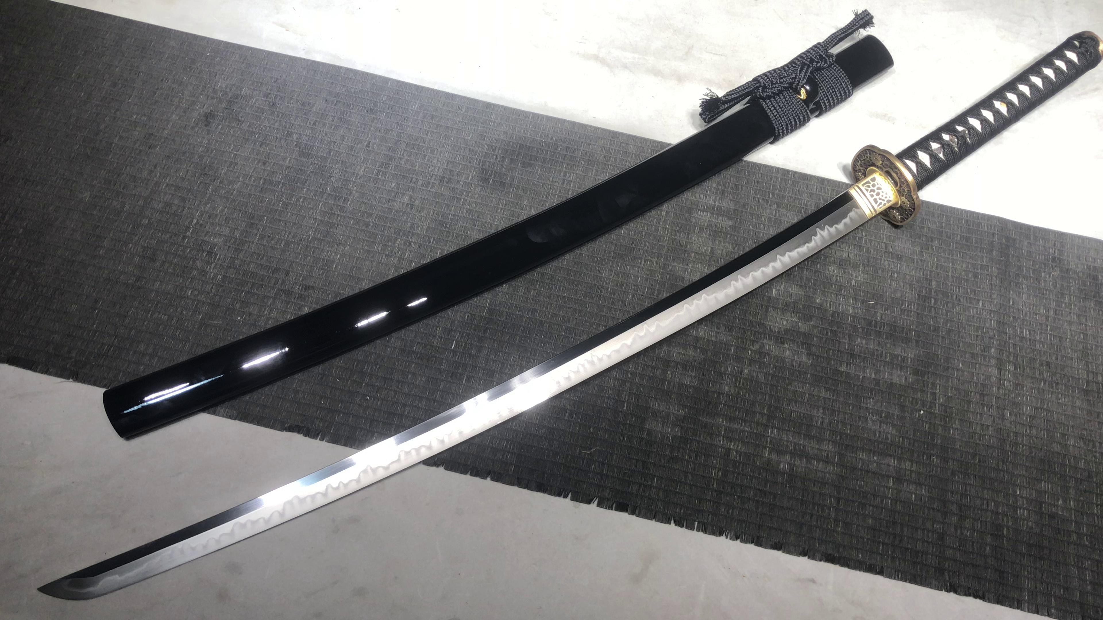 860 New Handmade Long 26-inch Pure Copper T10 Burnt Edge Samurai Sword - Hyakka Sword